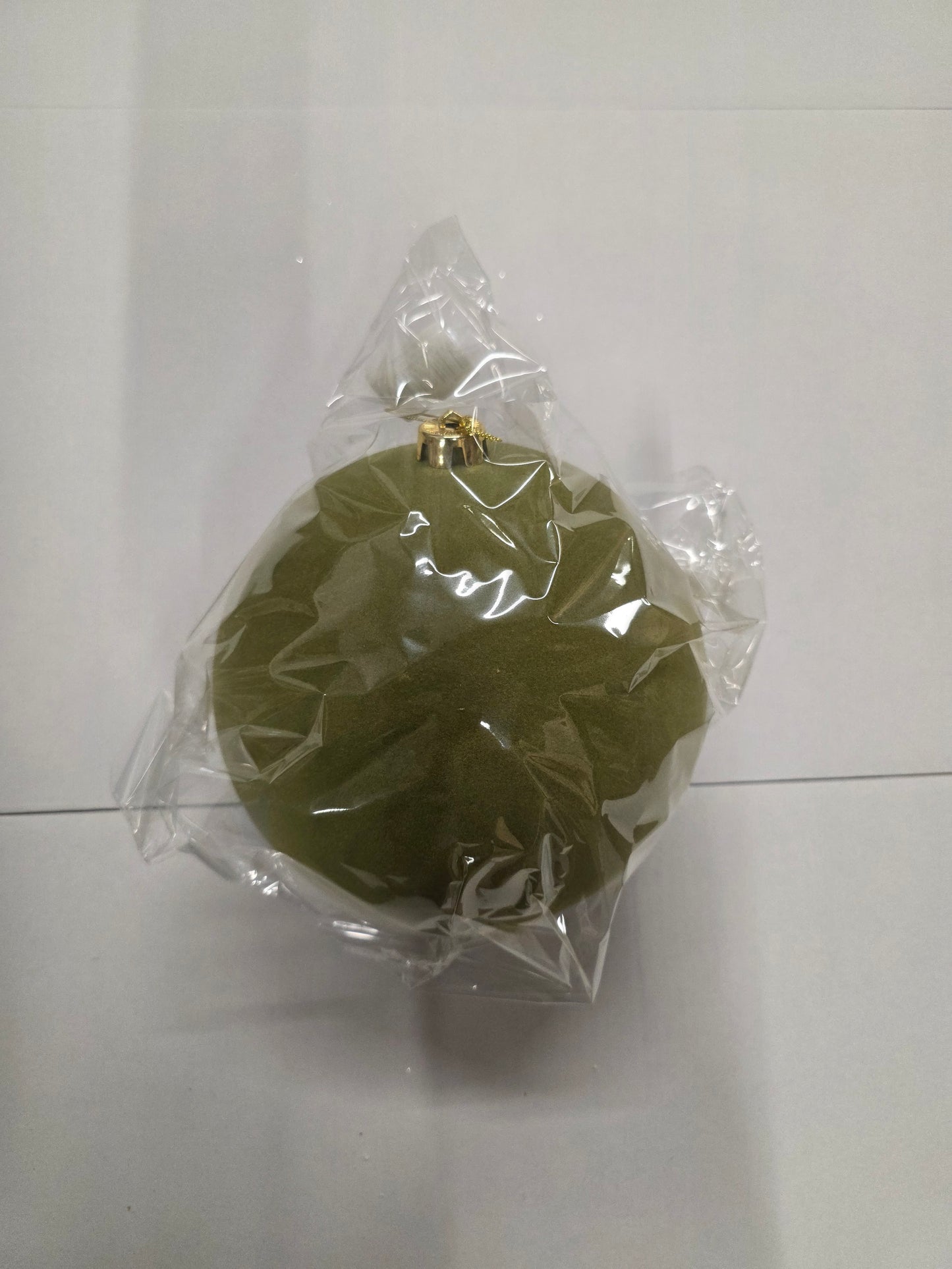 Bauble Flock Green 20cm