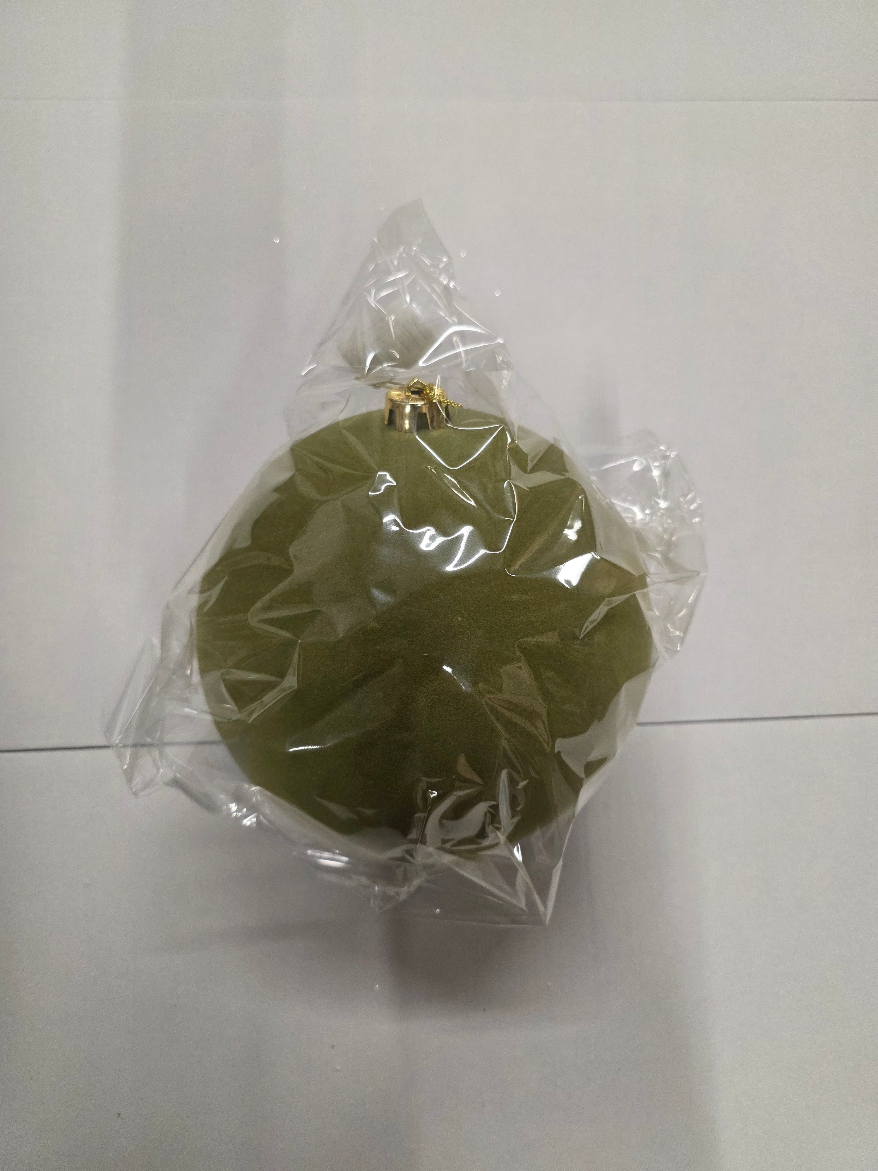 Bauble Flock Green 20cm