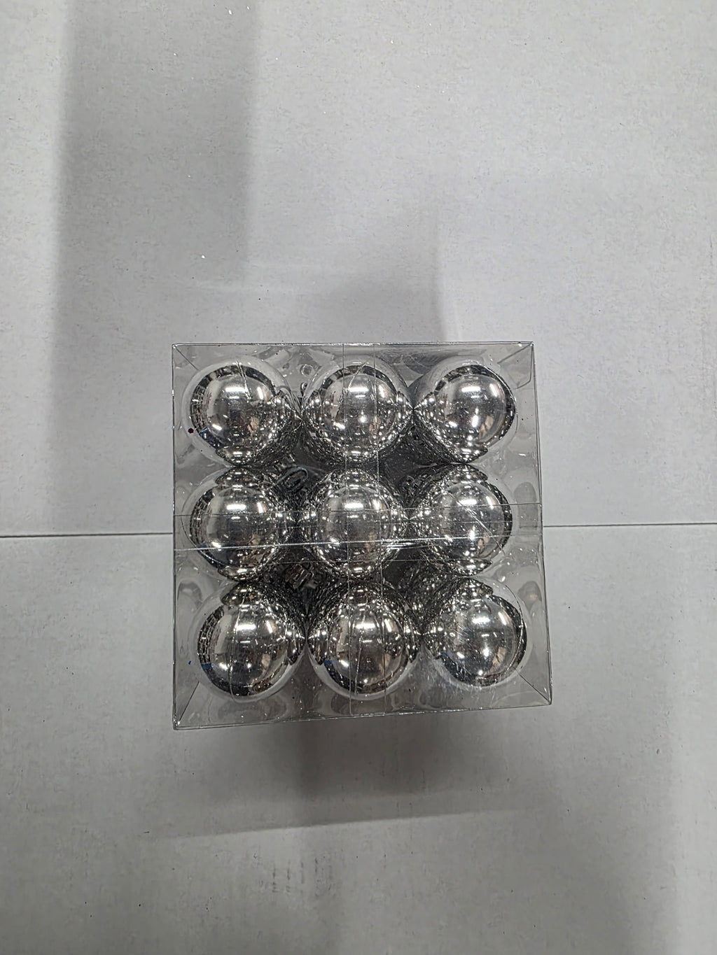 Baubles Plastic Silver 40mm X27