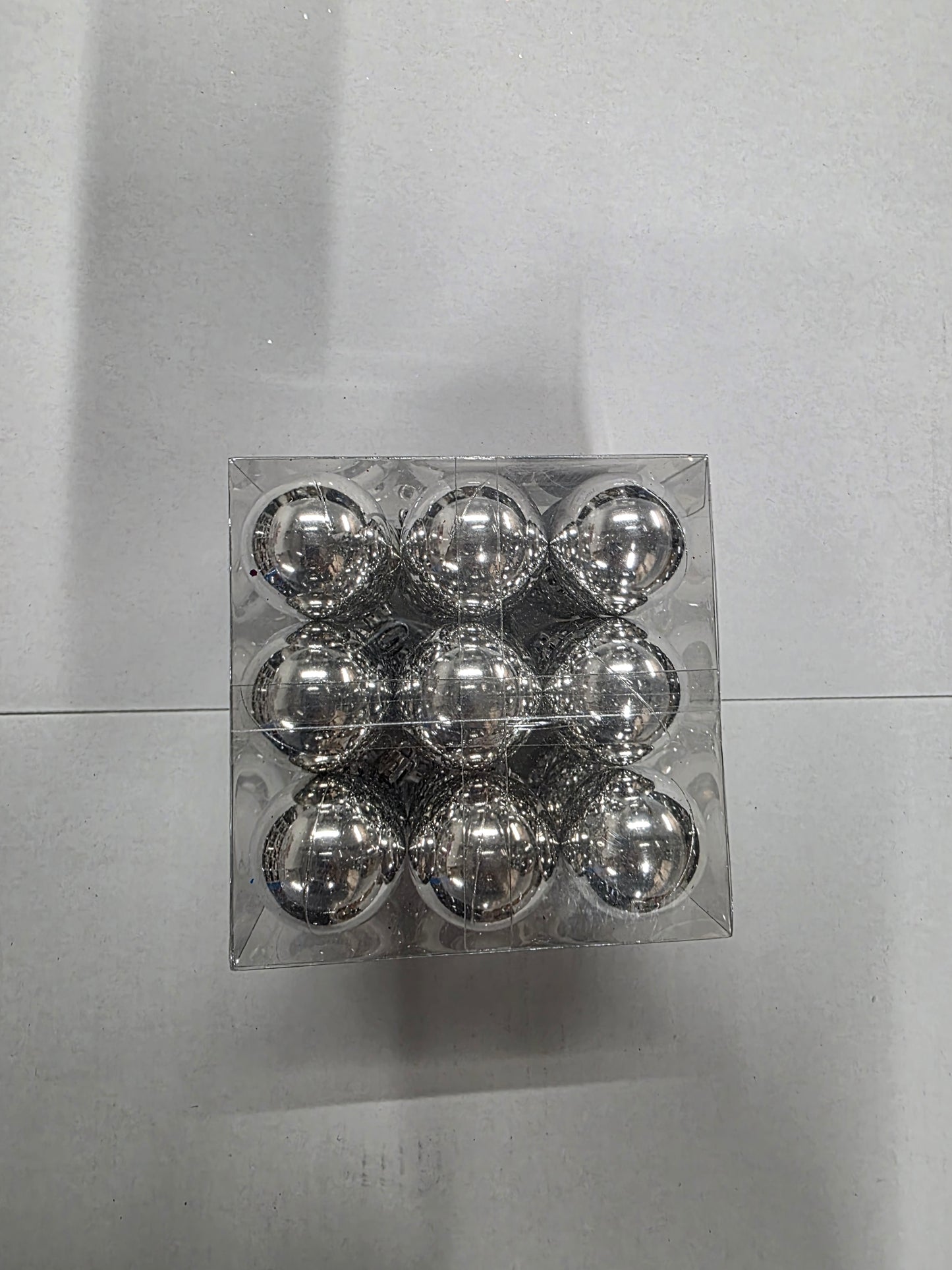 Baubles Plastic Silver 40mm X27