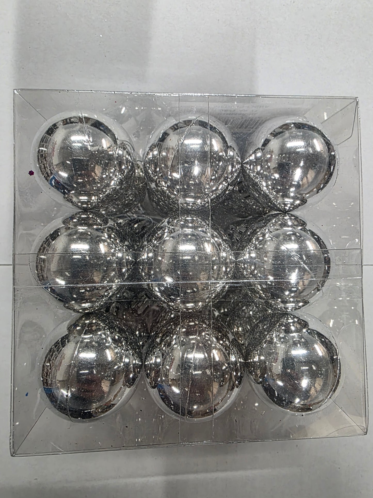 Baubles Plastic Silver 40mm X27