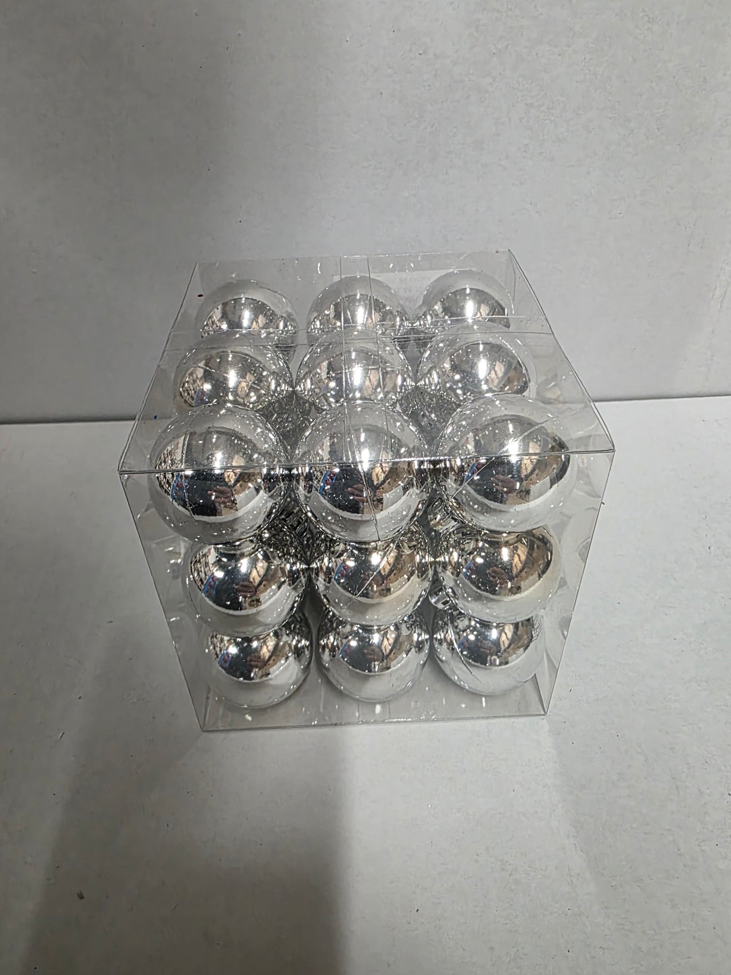 Baubles Plastic Silver 40mm X27