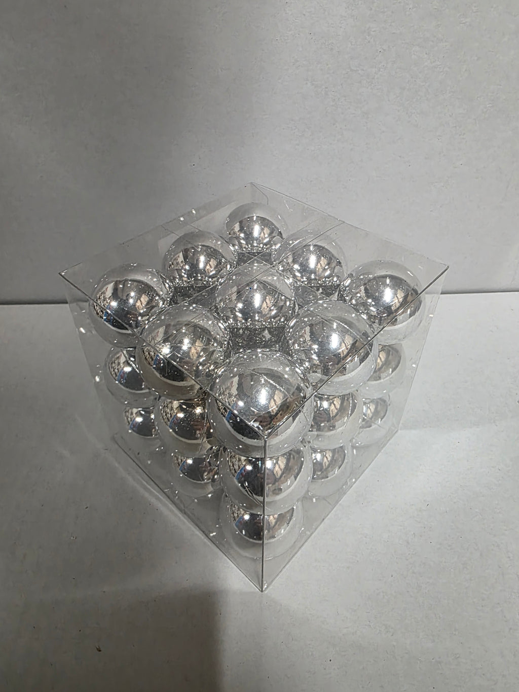 Baubles Plastic Silver 40mm X27