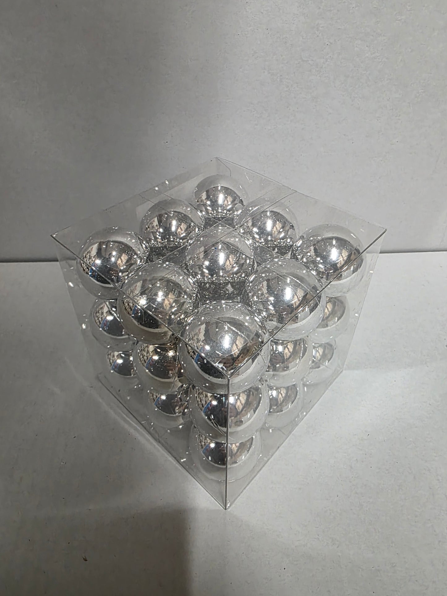 Baubles Plastic Silver 40mm X27