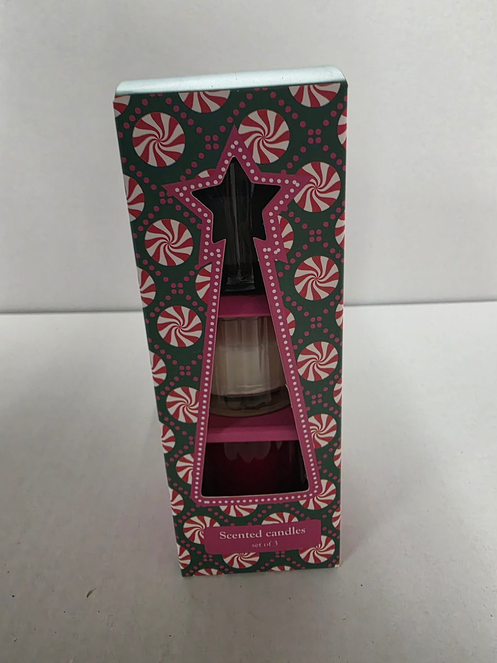 Candle Gift Set Green 3 Pieces 19x6cm