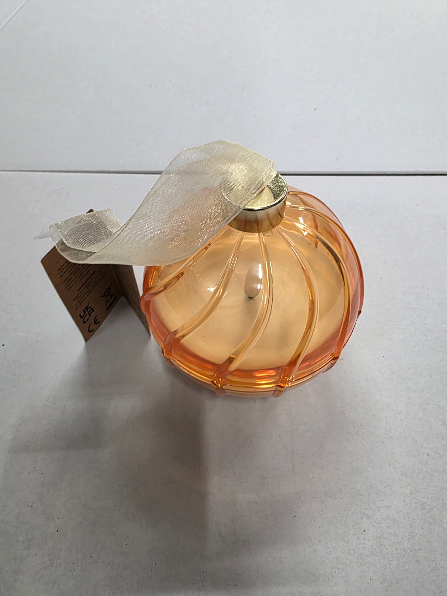 Candle L E D Plastic Bauble Gold 10cm