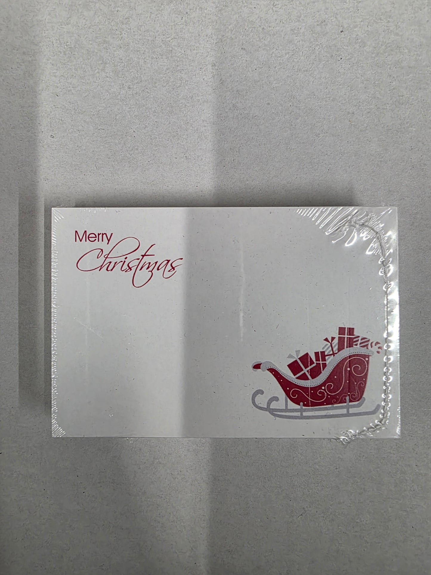 Small Card Christmas Red Sleigh