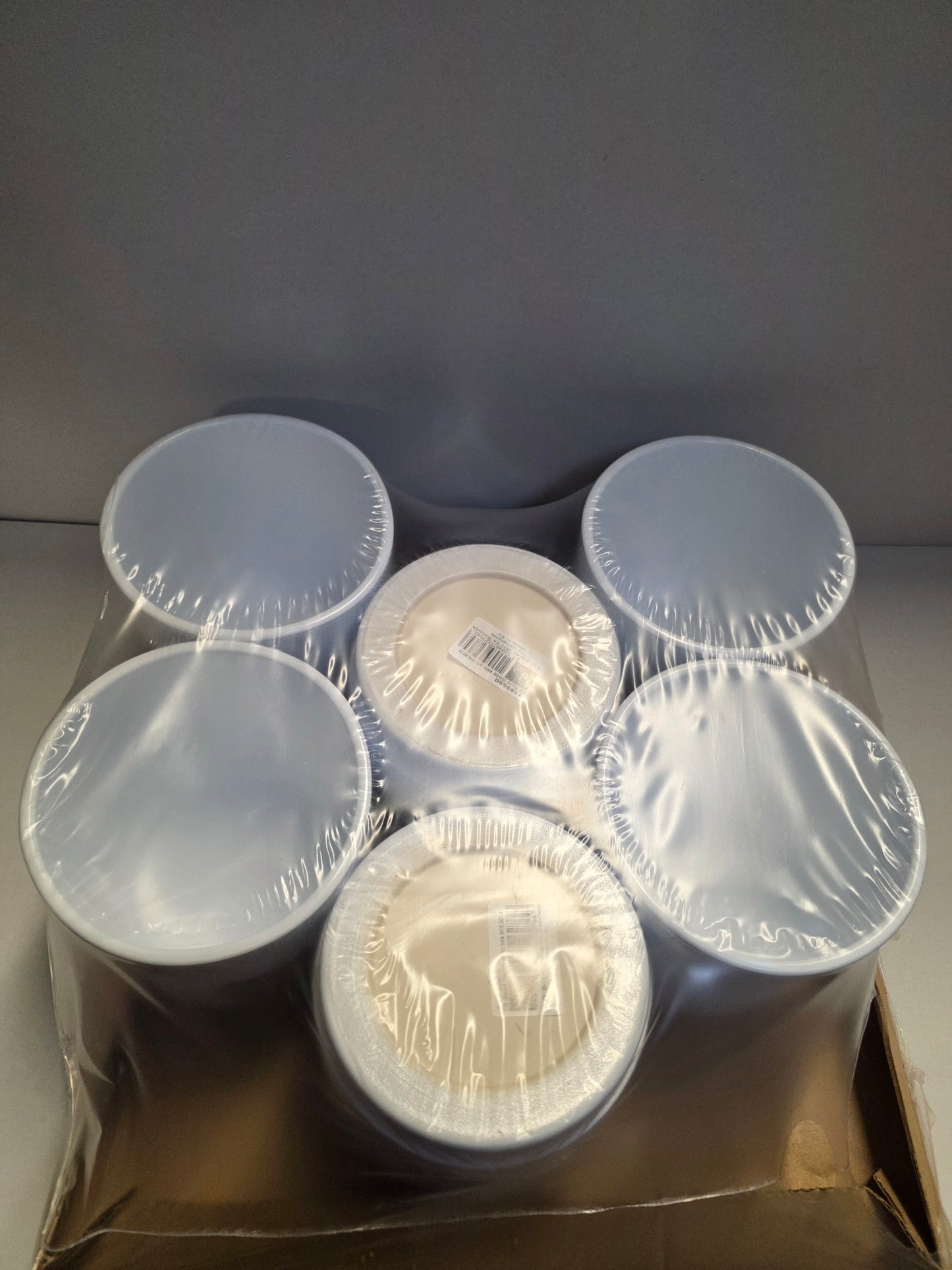 Ceramic Maxim Pot White Jute H13 X D13cm (Pack of 6)