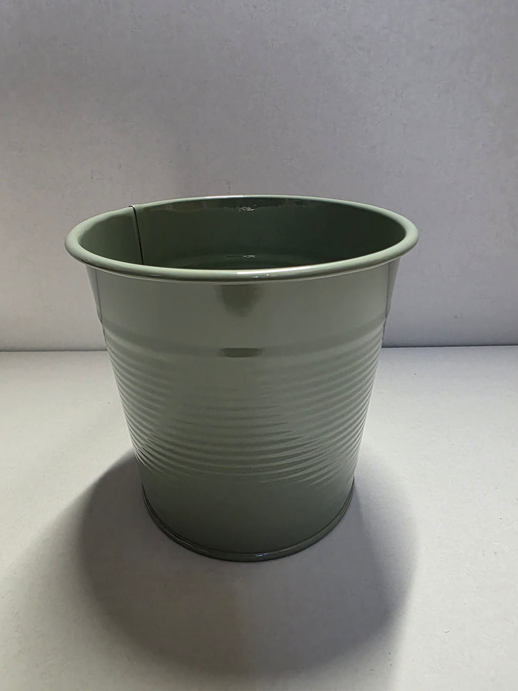 Metal Pot Shiny Eucalyptus 13x12cm  (PACK OF 3)