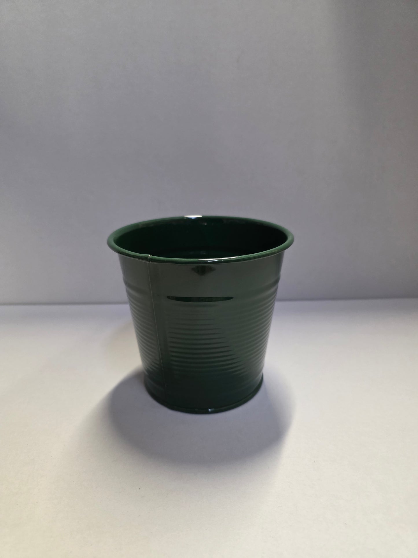 Metal Pot Shiny Green 13x12cm