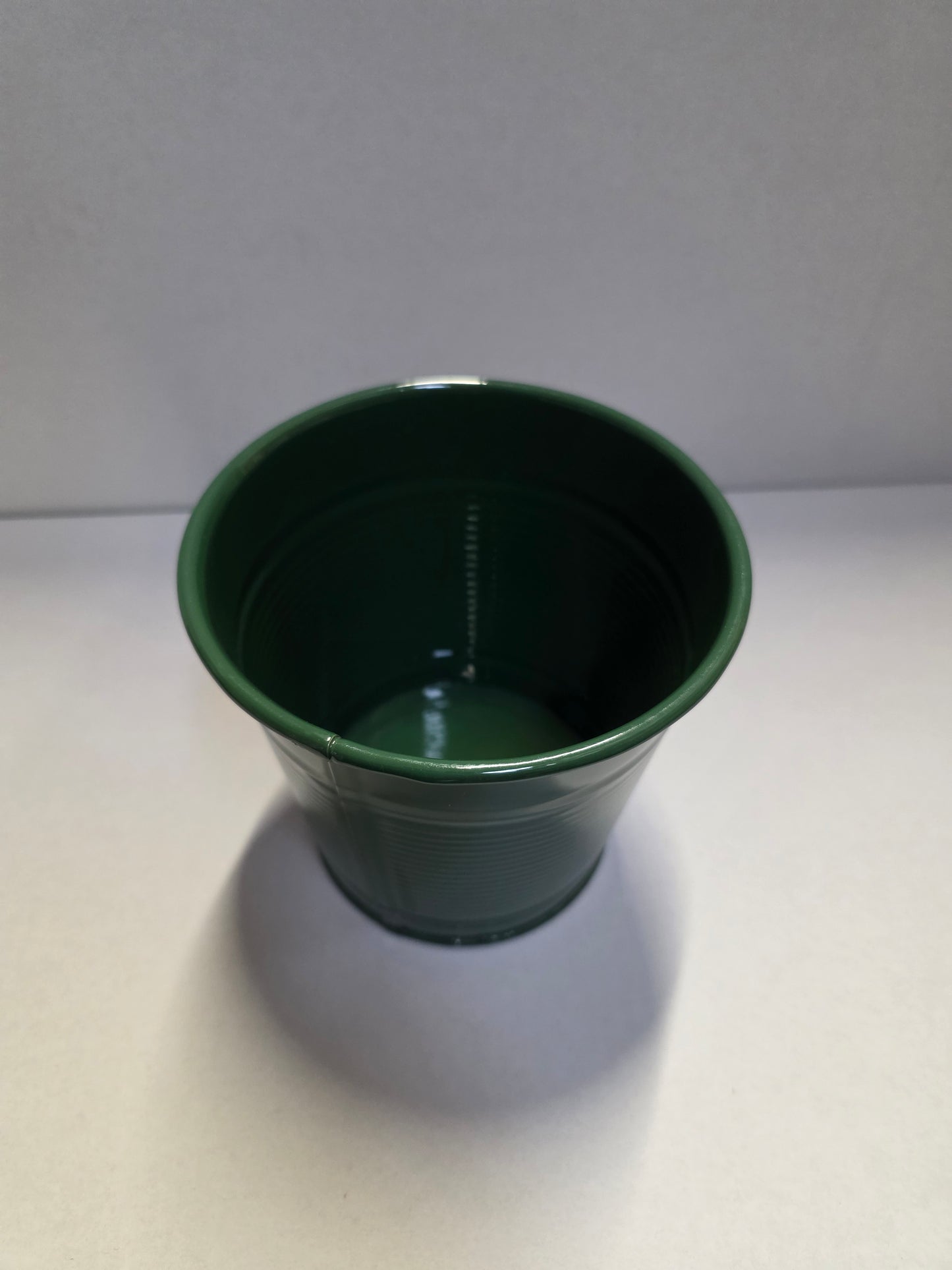 Metal Pot Shiny Green 13x12cm