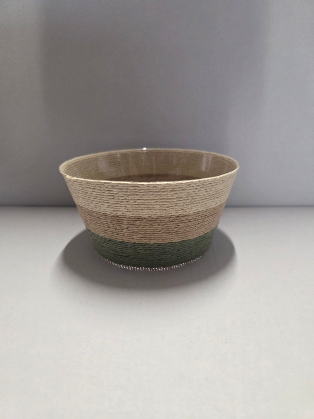 Paper Basket Round Green 19cm  (PACK OF 2)