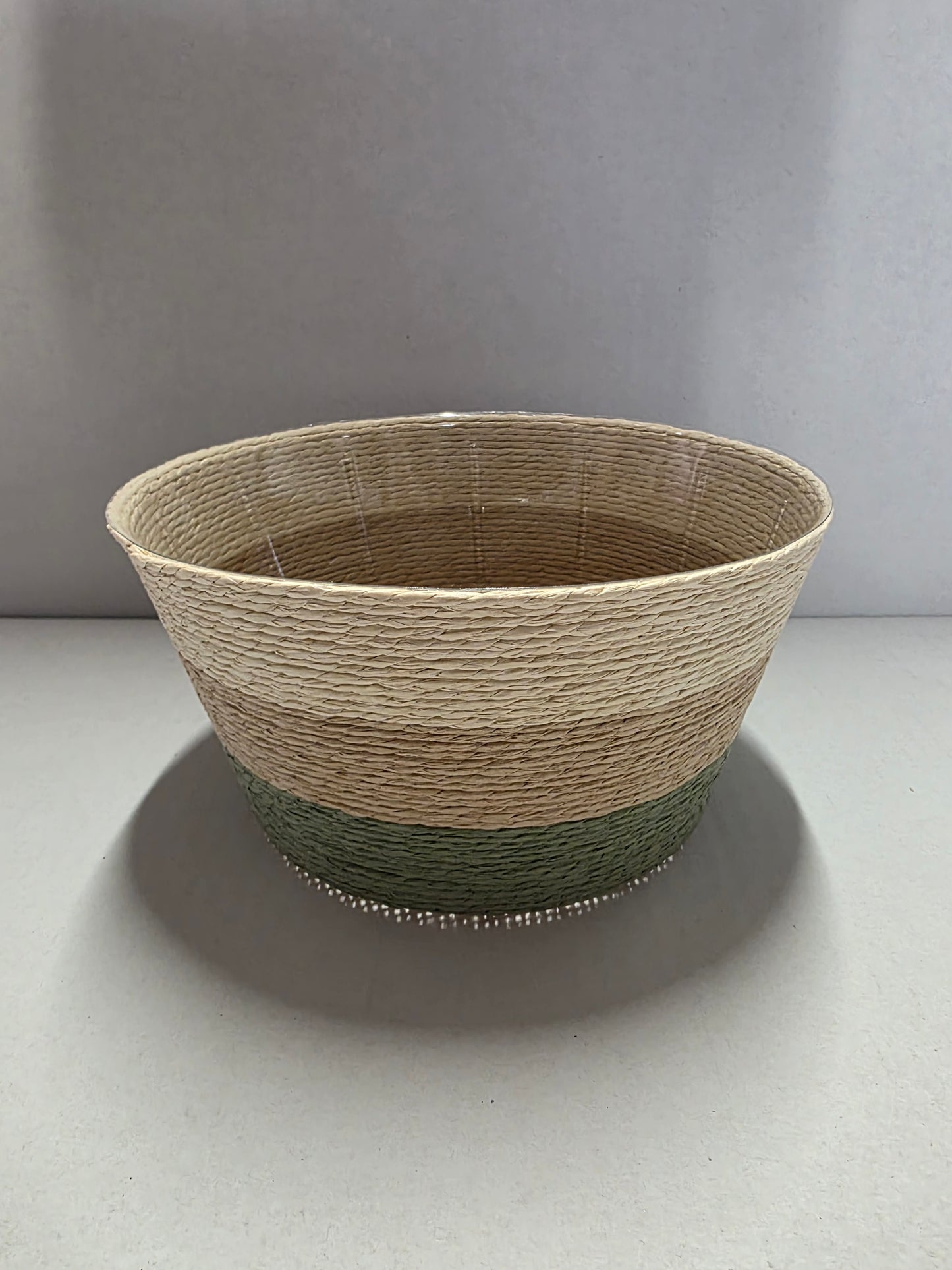 Paper Basket Round Green 19cm