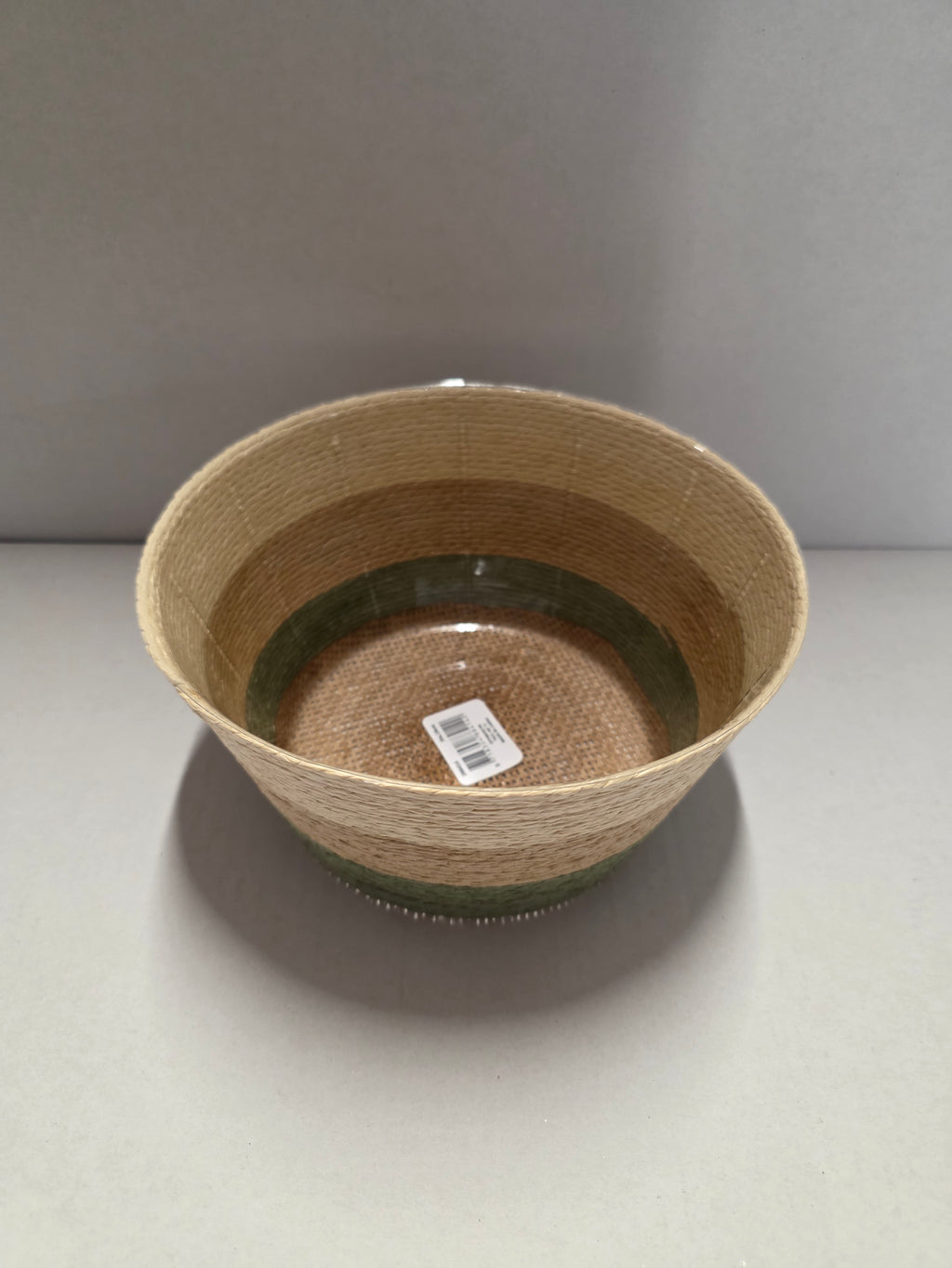 Paper Basket Round Green 19cm  (PACK OF 2)