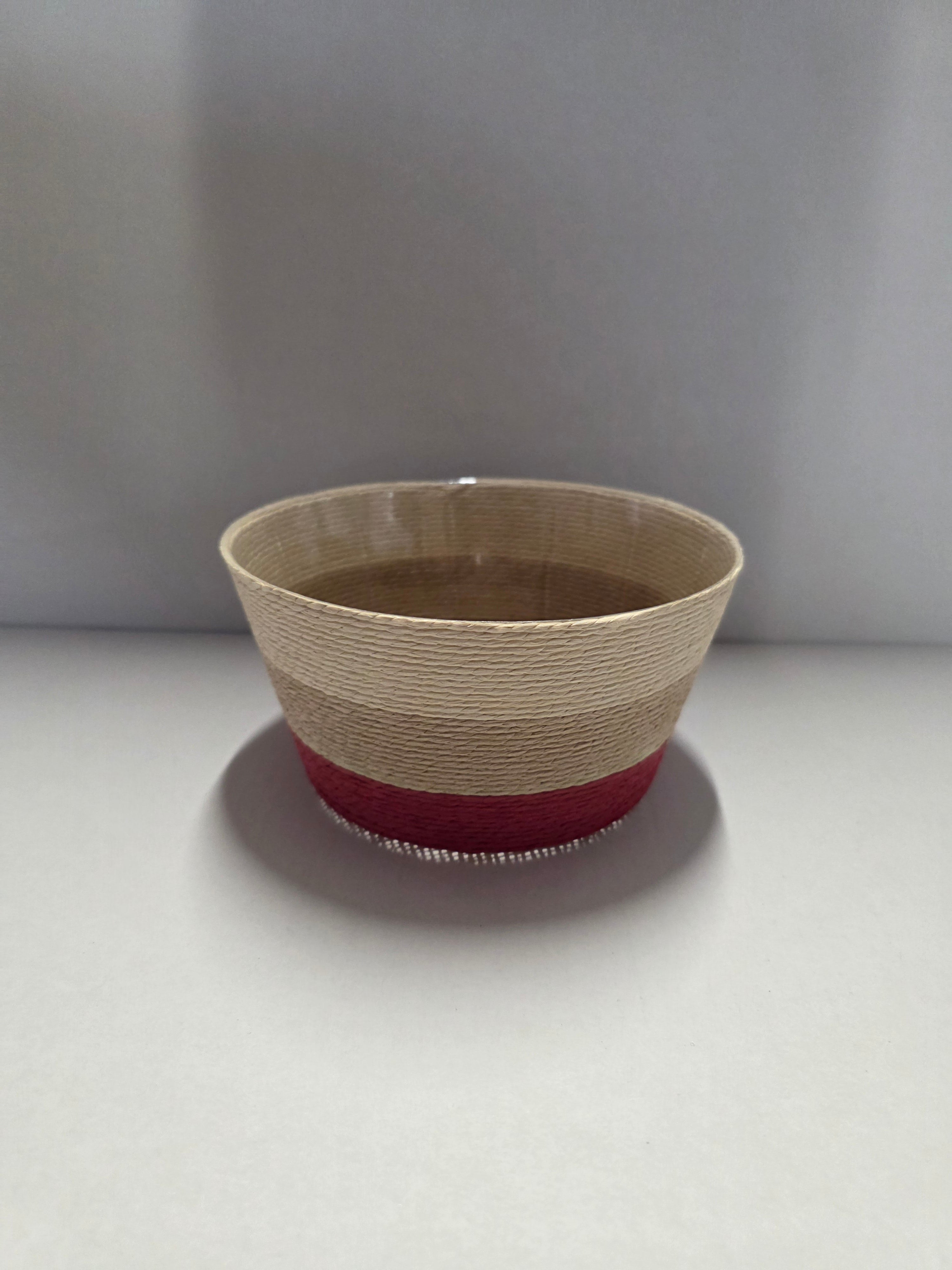 Paper Basket Round Red 19cm  (PACK OF 2)
