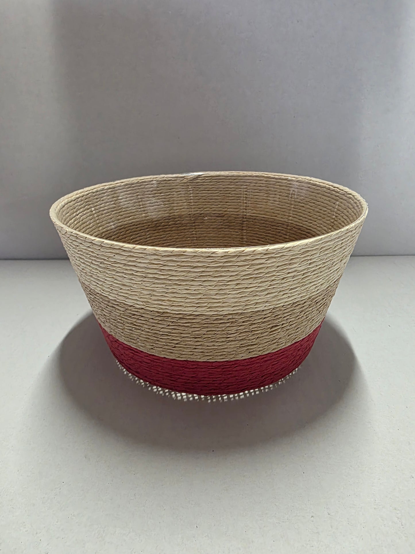 Paper Basket Round Red 19cm
