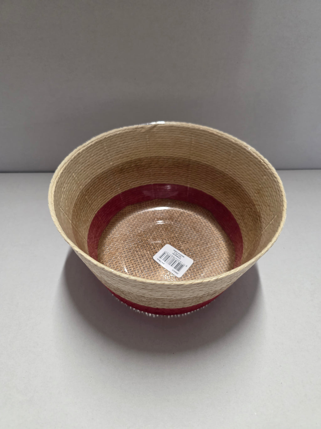 Paper Basket Round Red 19cm  (PACK OF 2)