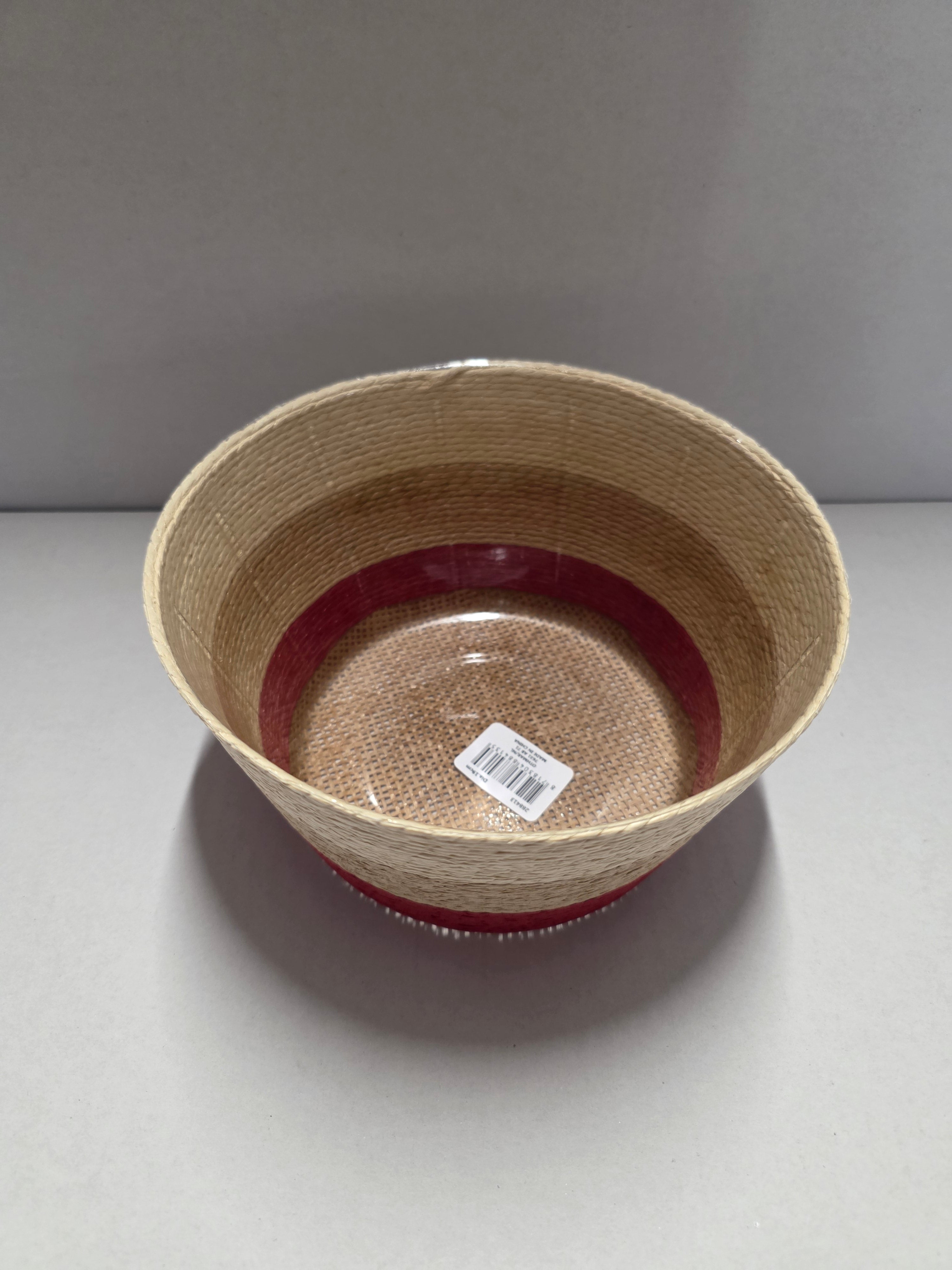 Paper Basket Round Red 19cm  (PACK OF 2)