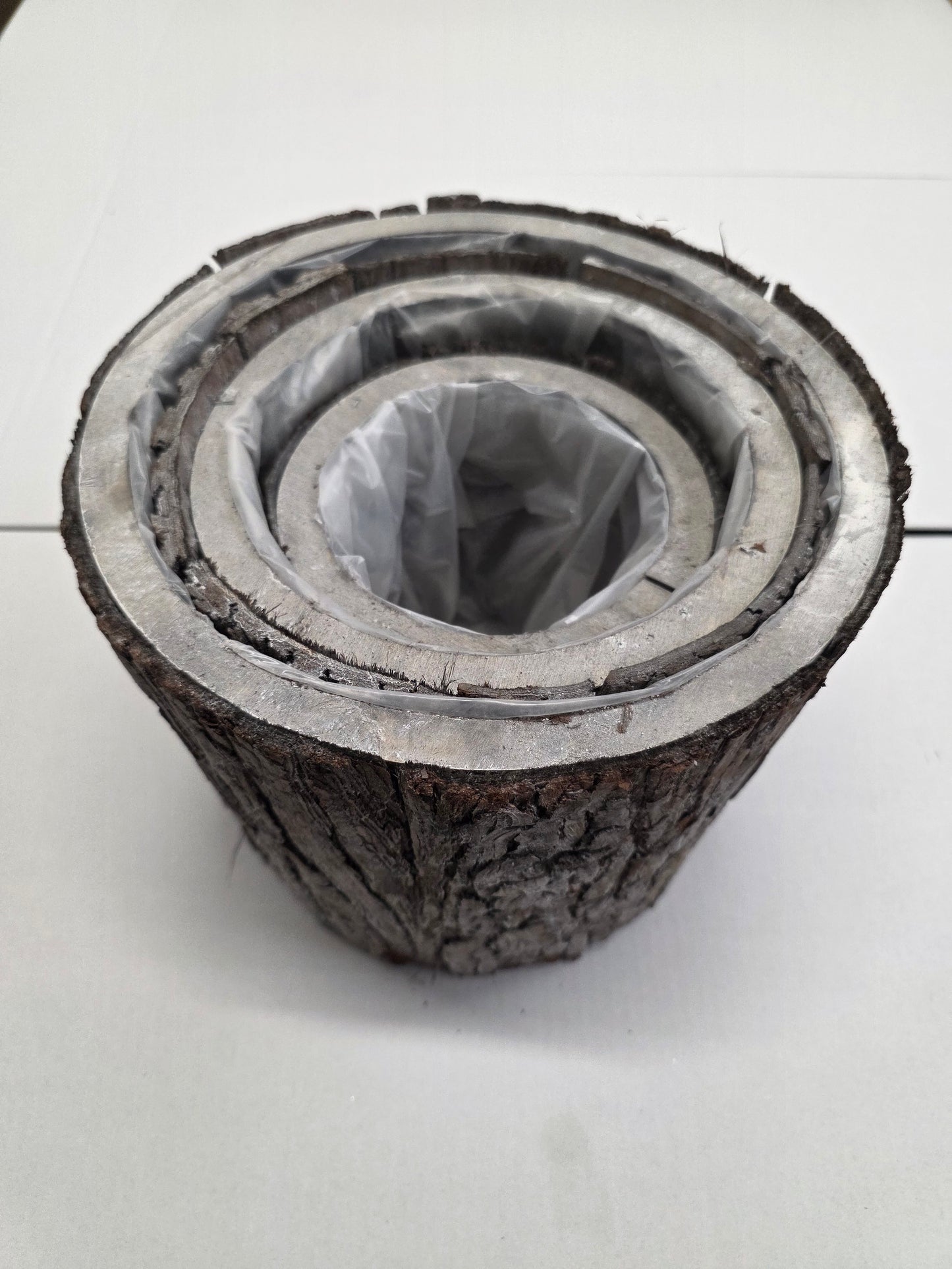 Planter Bark Round Set Of 3