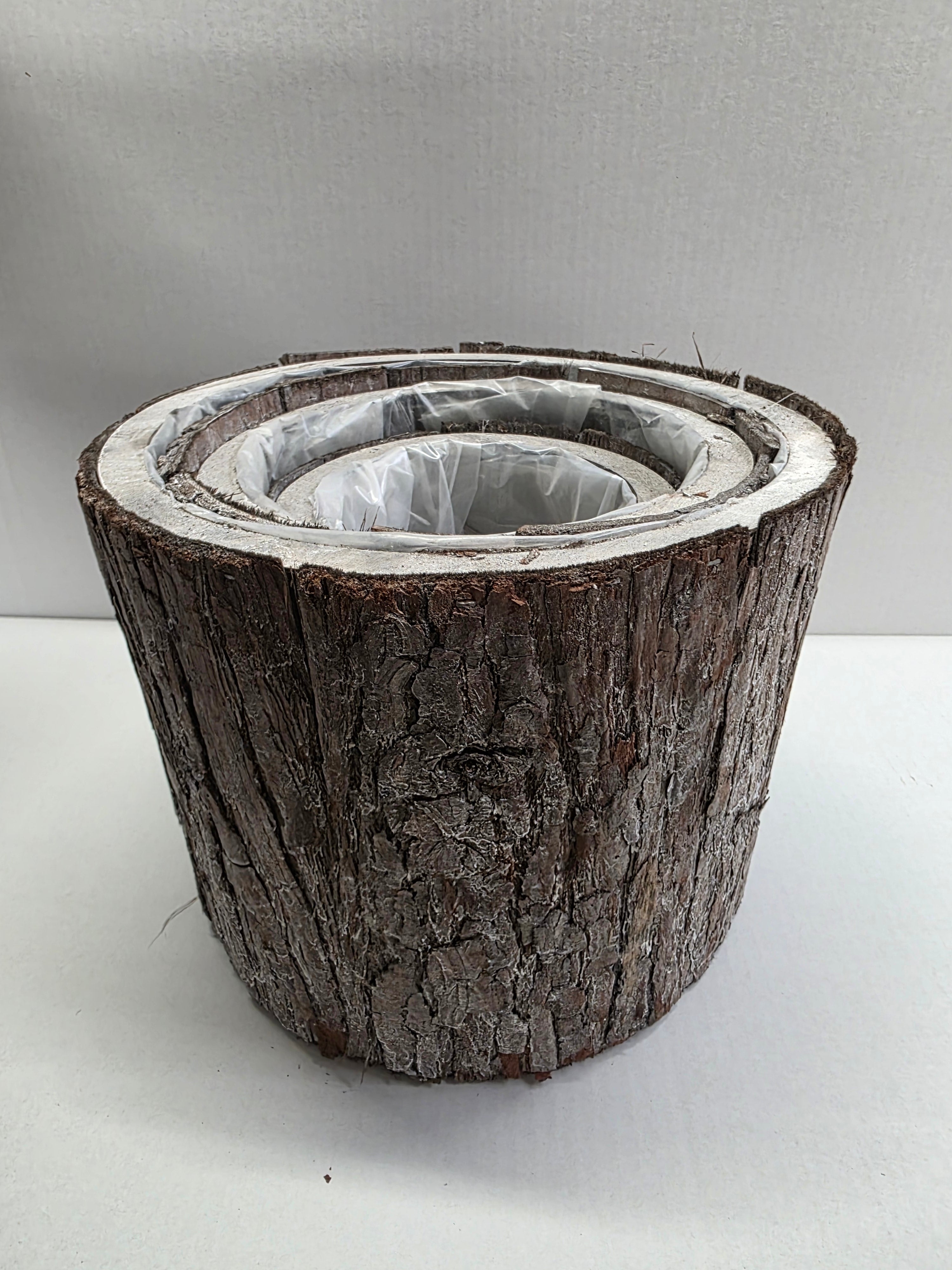 Planter Bark Round Set Of 3