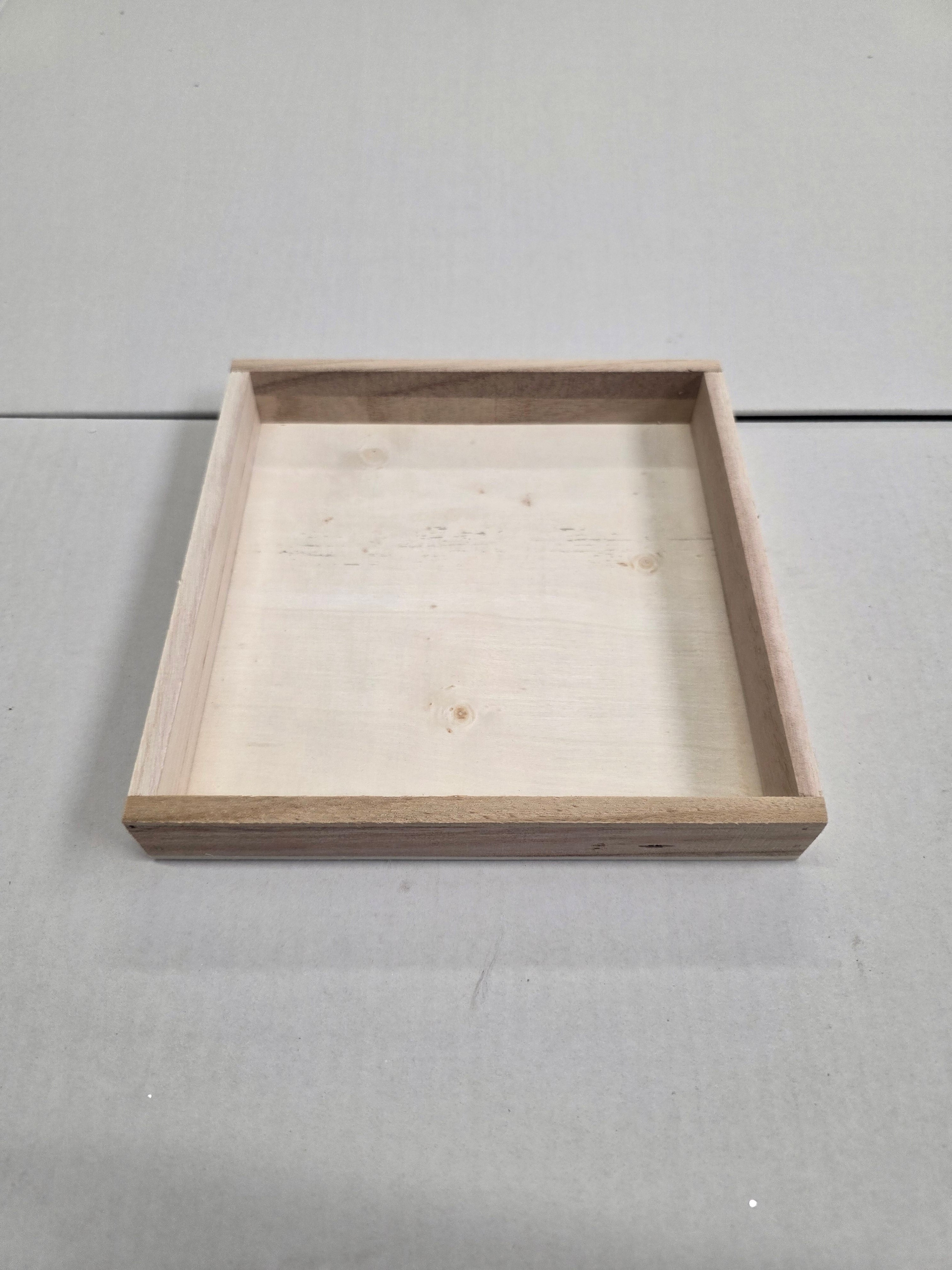 Wooden Tray Square 20x3cm  (PACK OF 3)