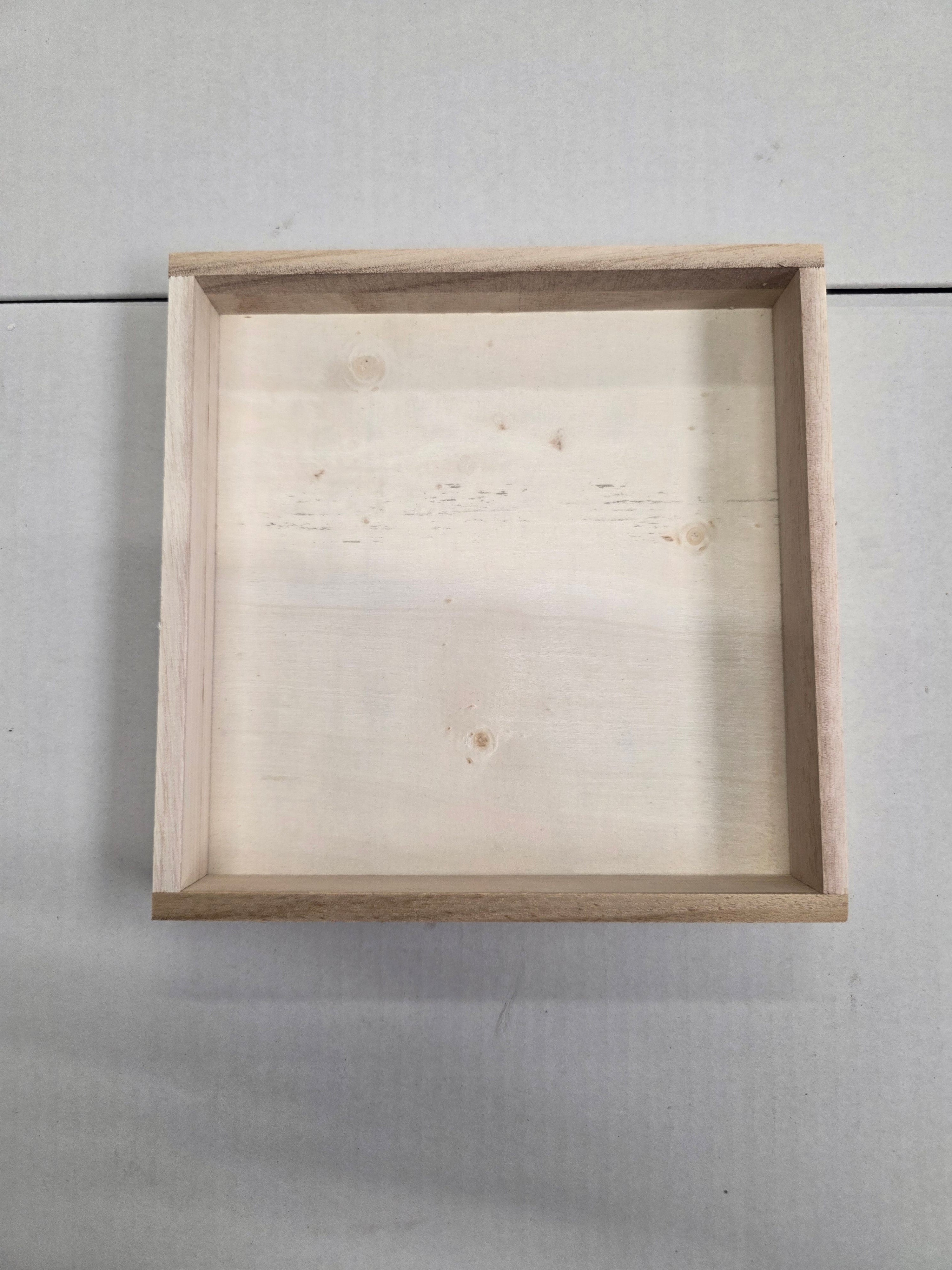 Wooden Tray Square 20x3cm  (PACK OF 3)