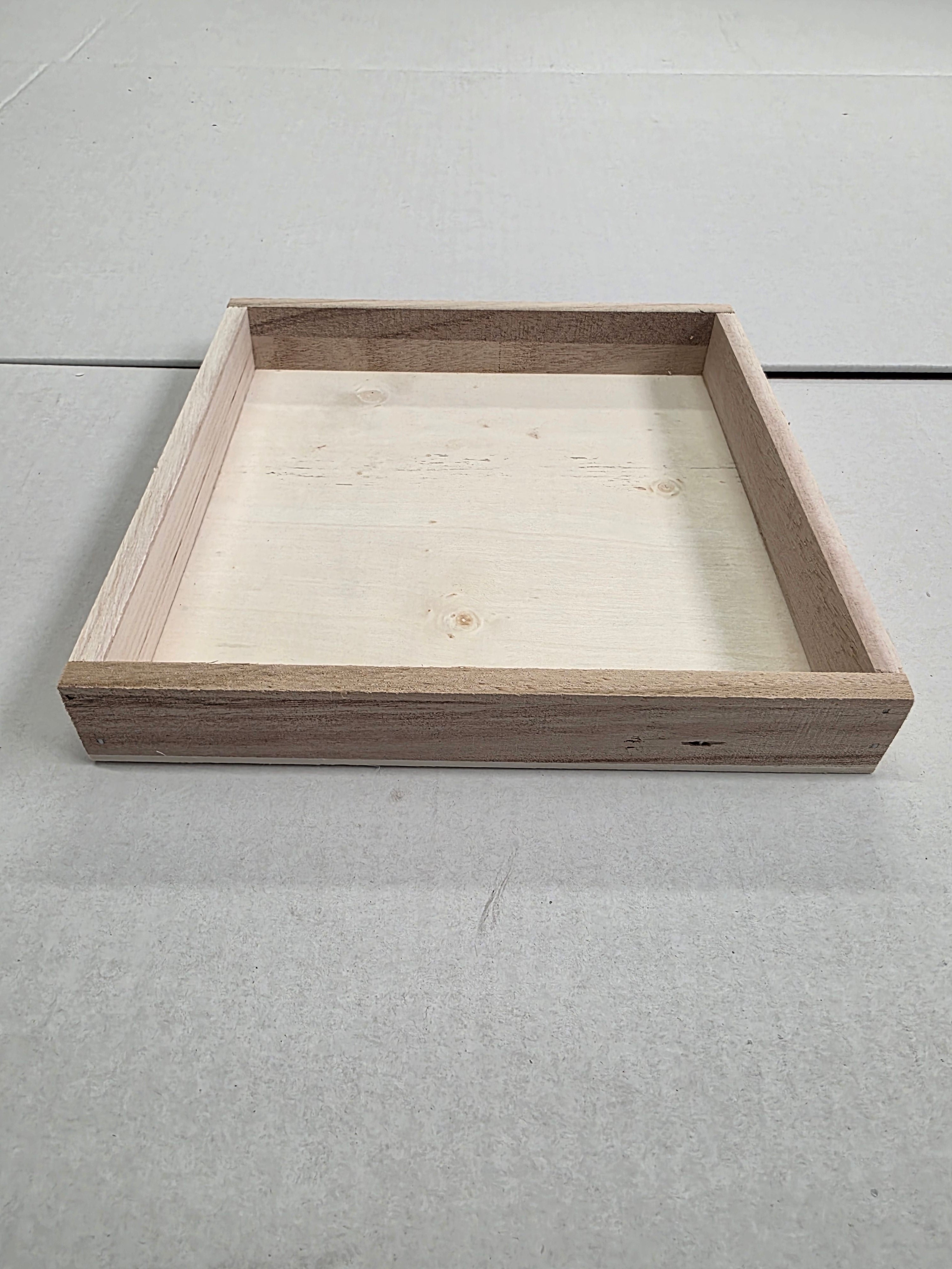 Wooden Tray Square 20x3cm  (PACK OF 3)