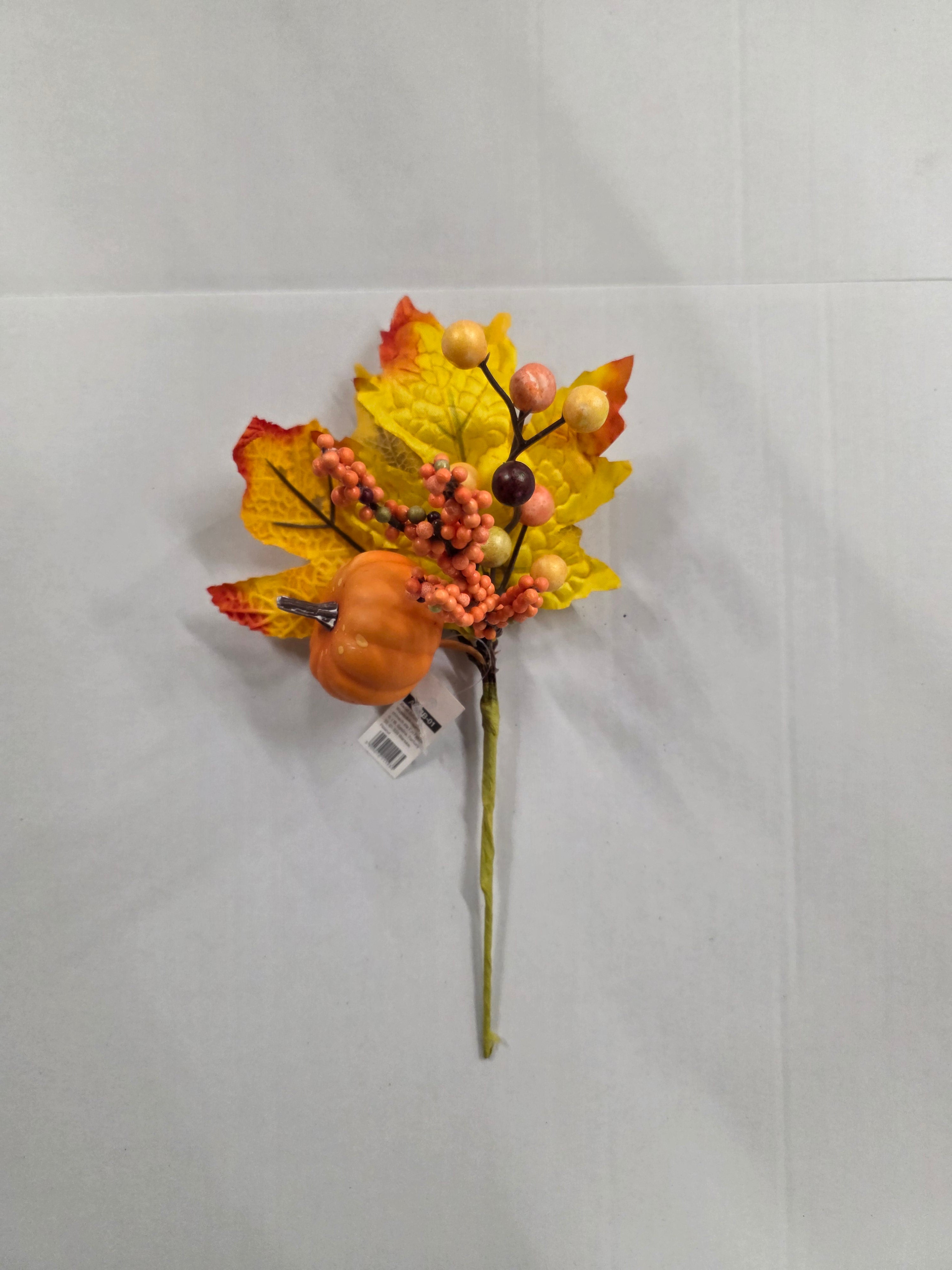 Maple Twig Pumpkin Orange Yellow  (PACK OF 3)