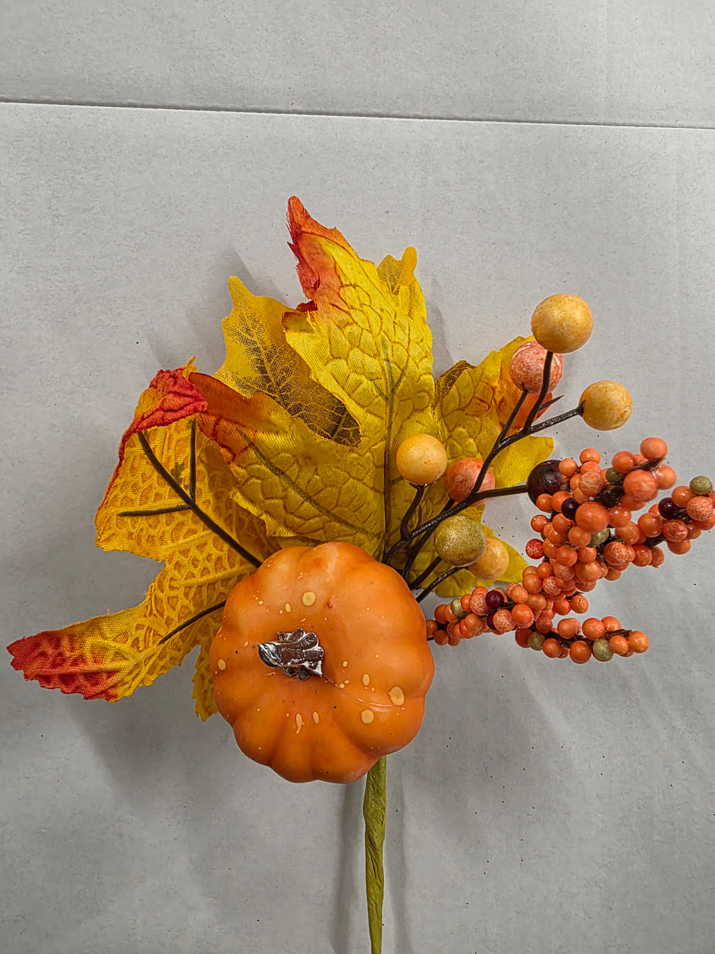 Maple Twig Pumpkin Orange Yellow  (PACK OF 3)