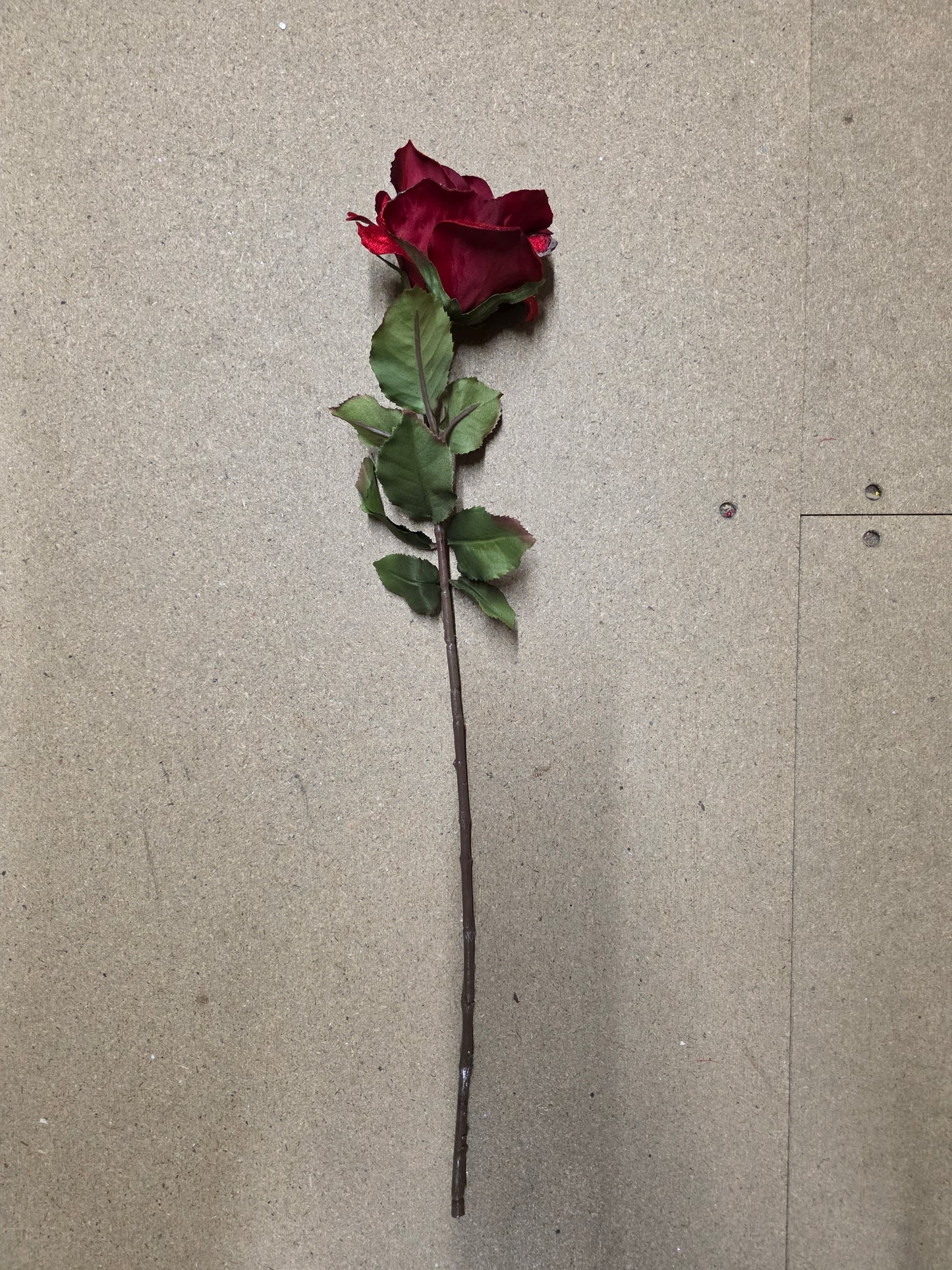 Yuletide Rose Stem Red 61cm