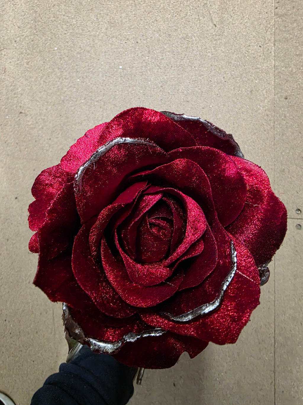 Yuletide Rose Stem Red 61cm