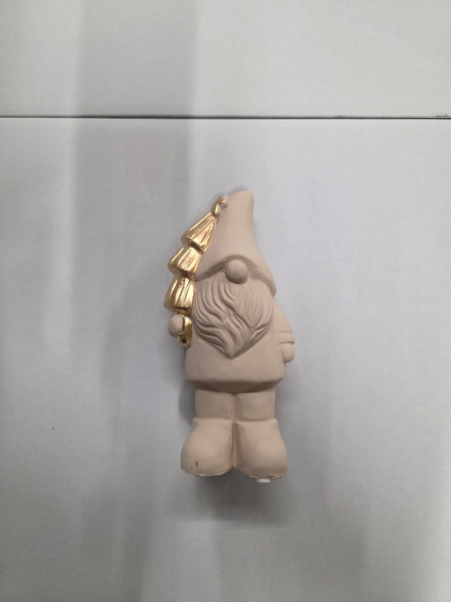 Cement Xmas Gnome Beige 19x9cm