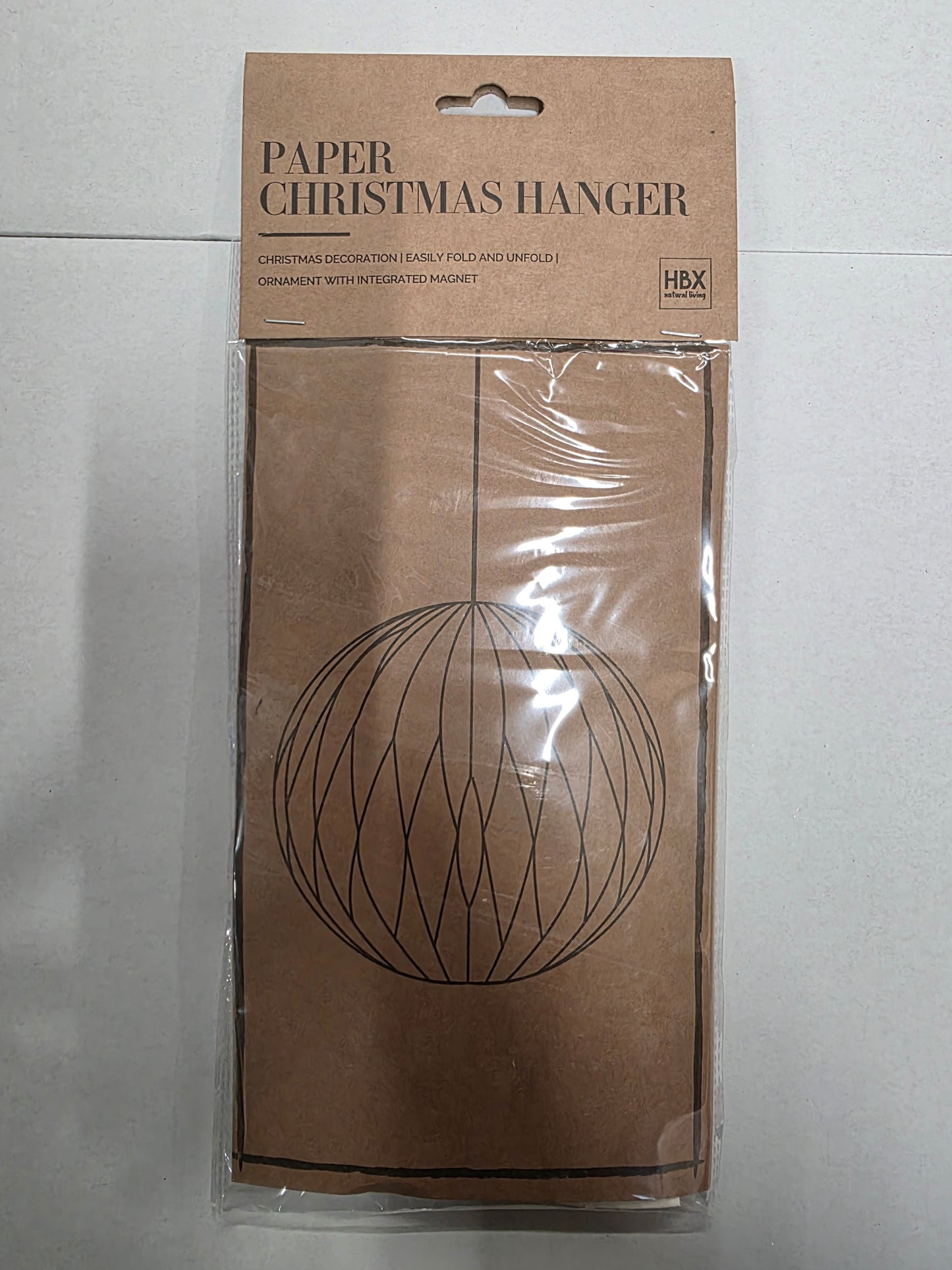 Hanging Paper Ball Ivory 24cm