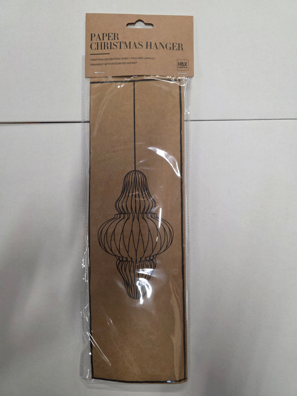 Hanging Paper Ornament Ivory 33x20cm