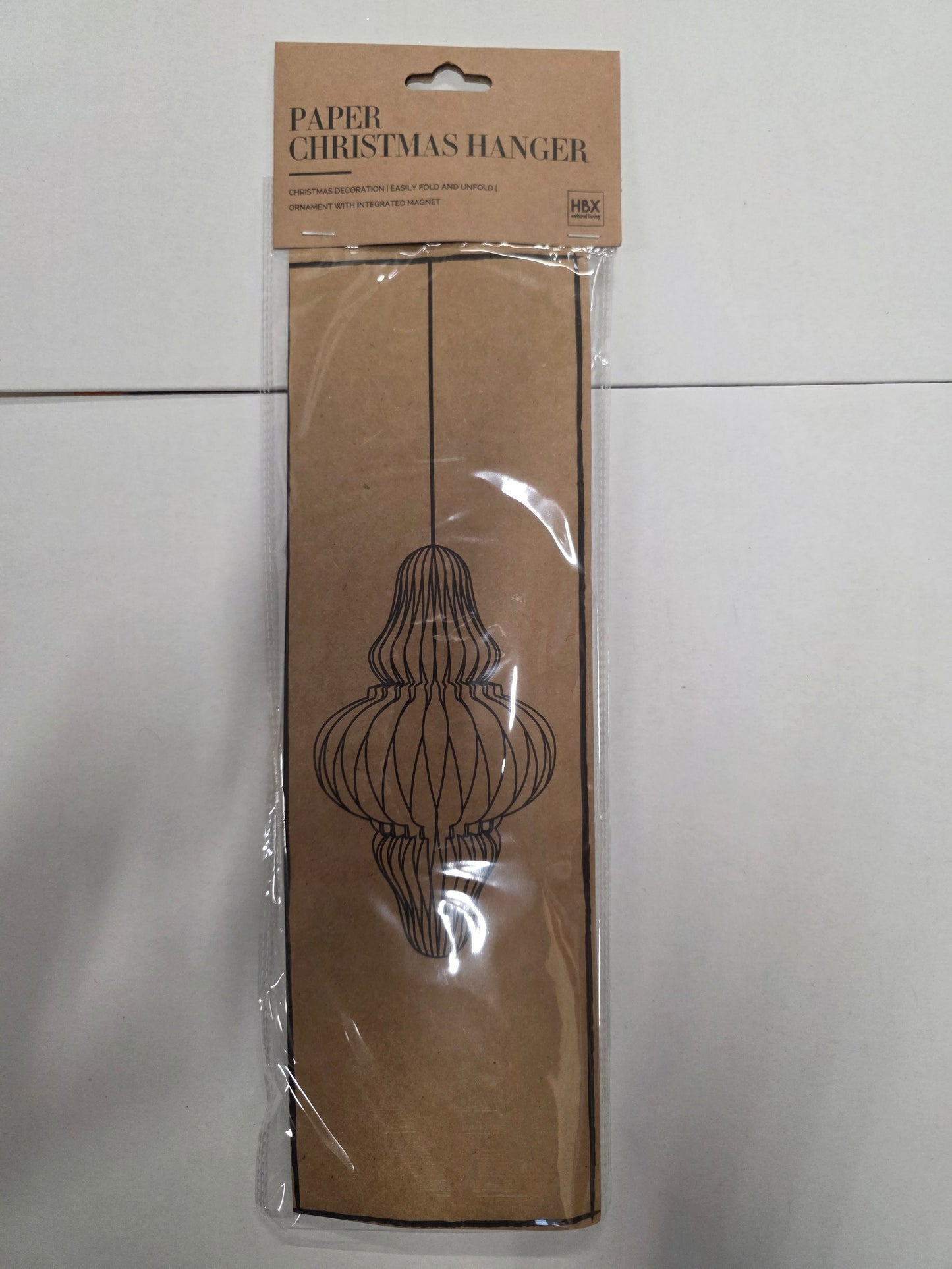 Hanging Paper Ornament Ivory 33x20cm