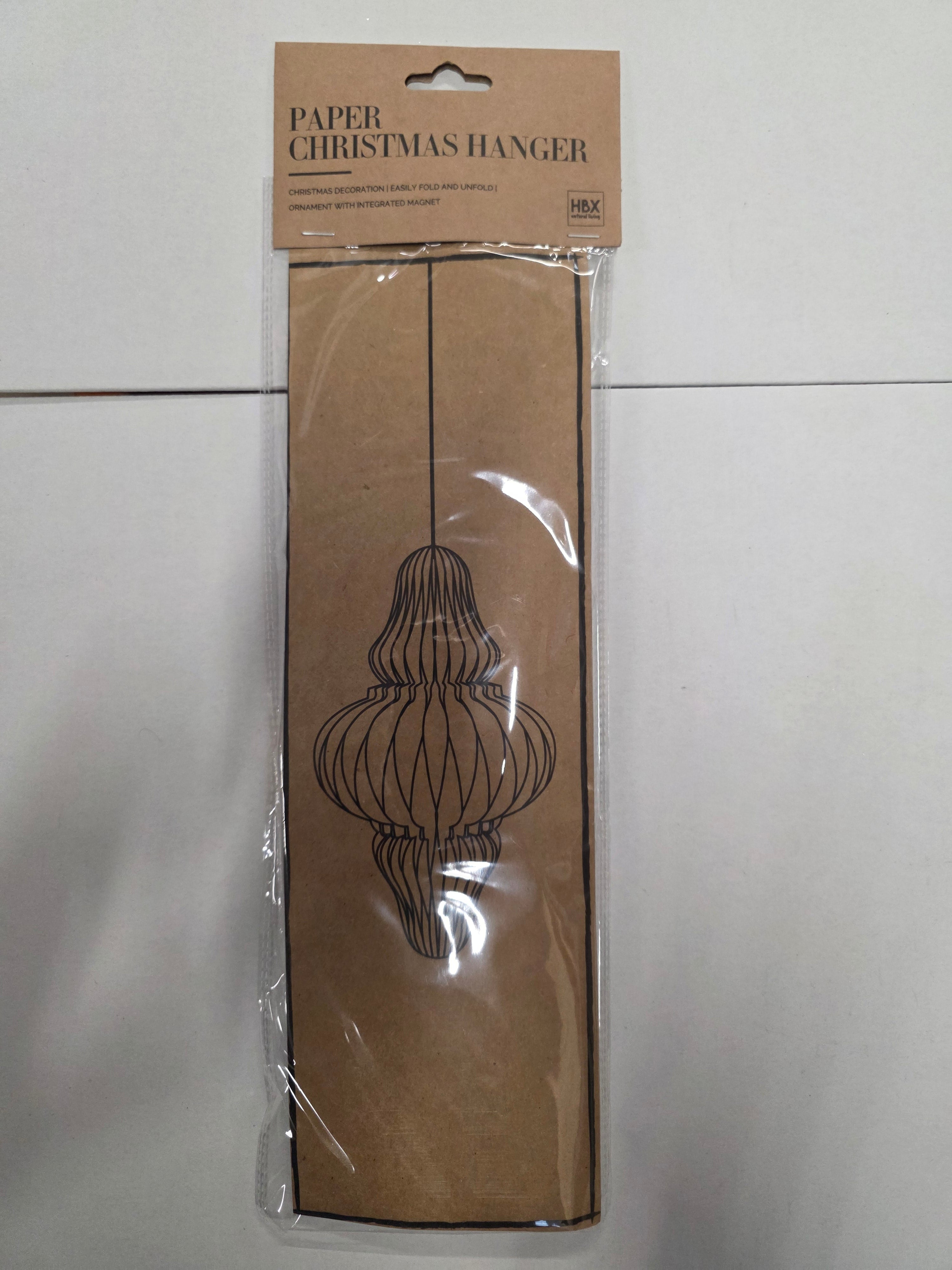 Hanging Paper Ornament Ivory 33x20cm