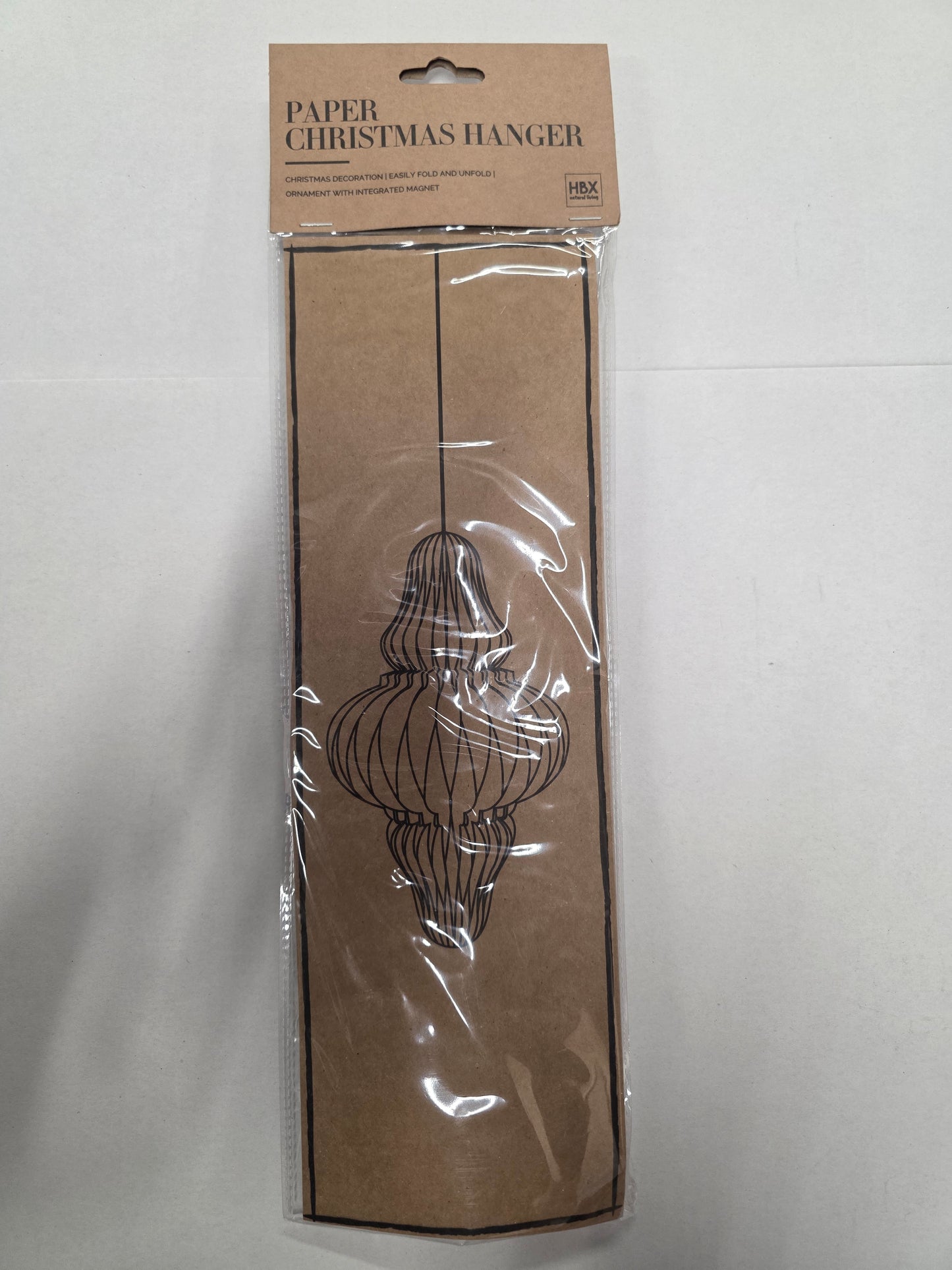 Hanging Paper Ornament Red 33x20cm