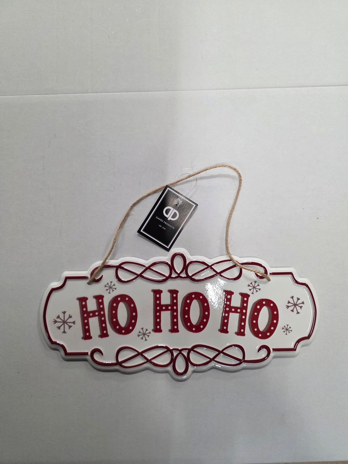 Ho Ho Ho Metal Sign 29x13cm