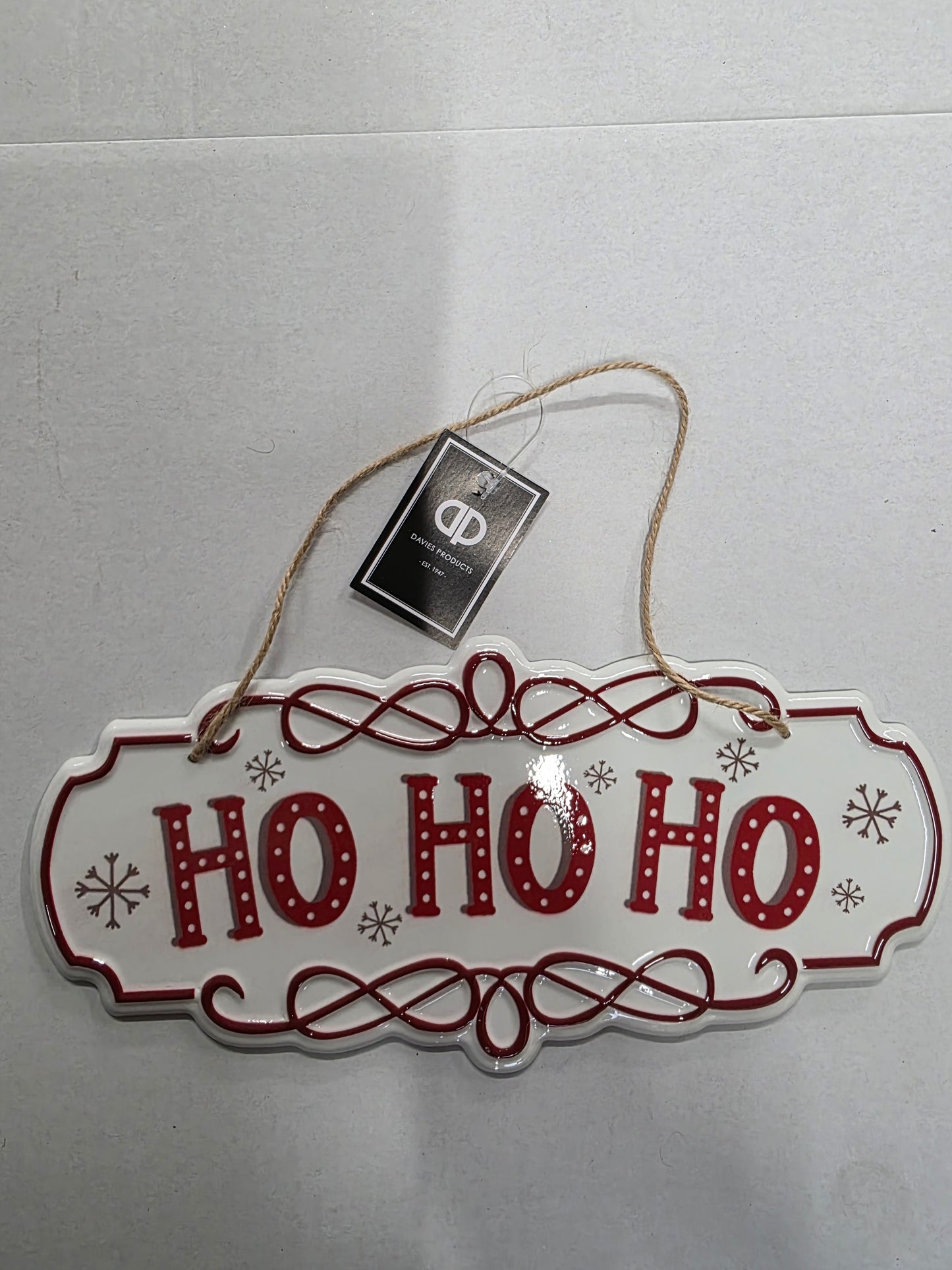 Ho Ho Ho Metal Sign 29x13cm
