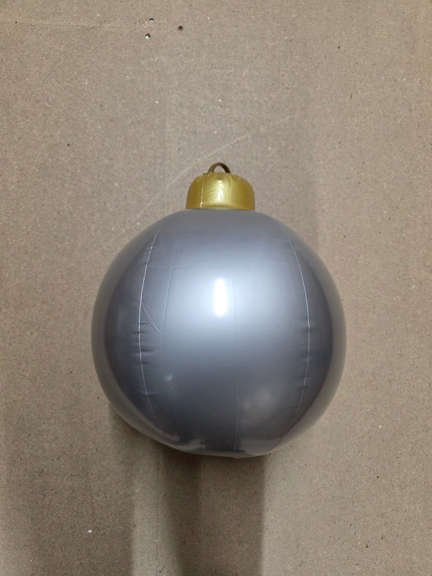 L E D Inflatable Bauble 40cm Silver