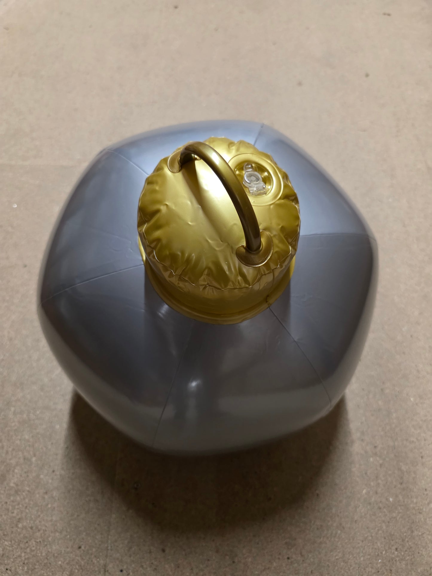 L E D Inflatable Bauble 40cm Silver