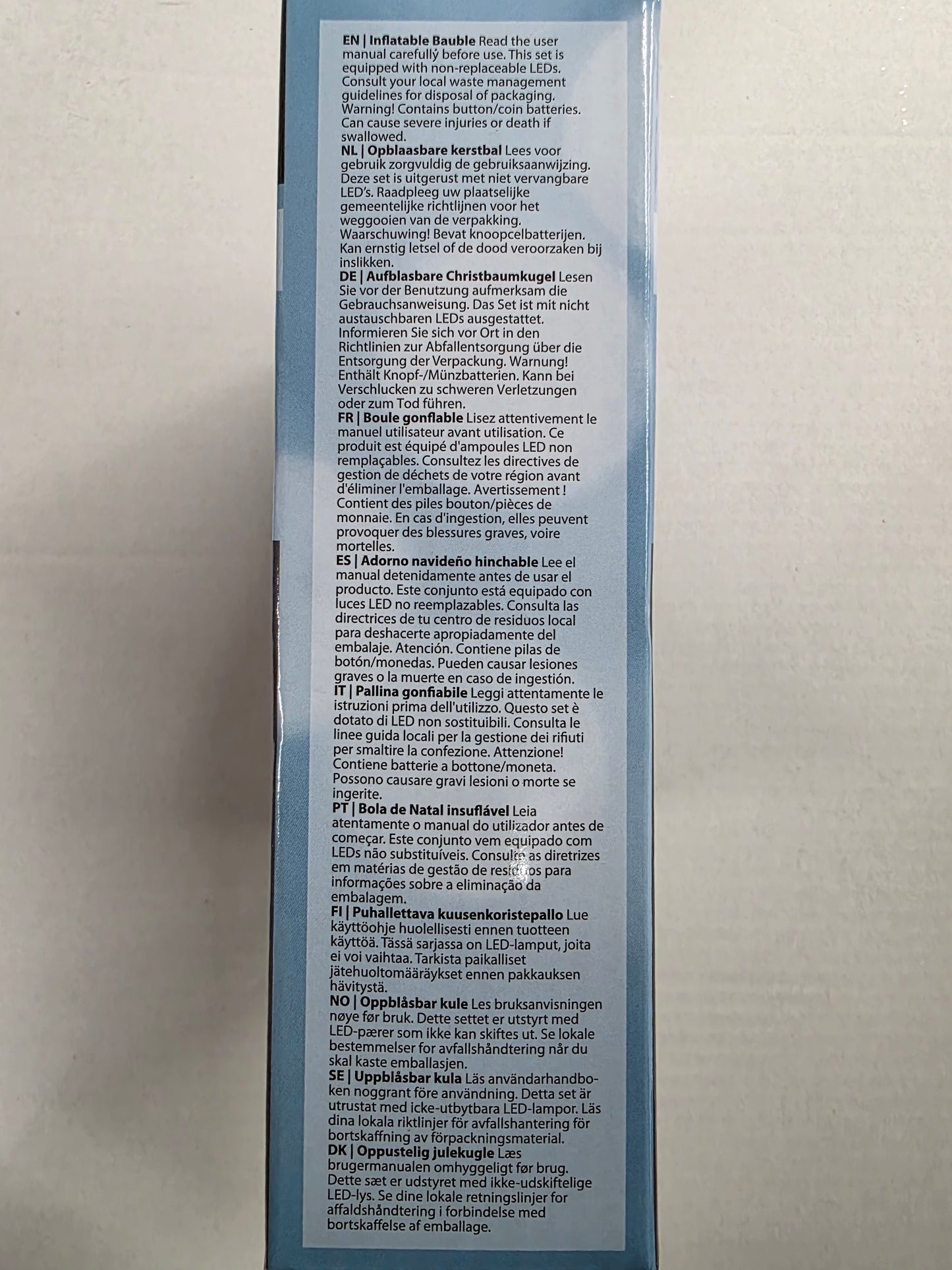 L E D Inflatable Bauble 60cm Red