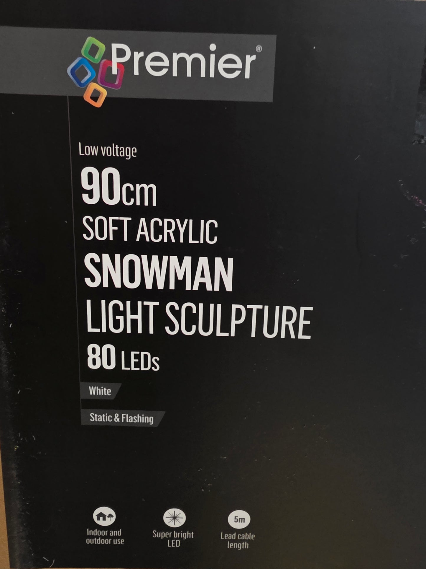 L E D Snowman Soft Acrylic 90cm