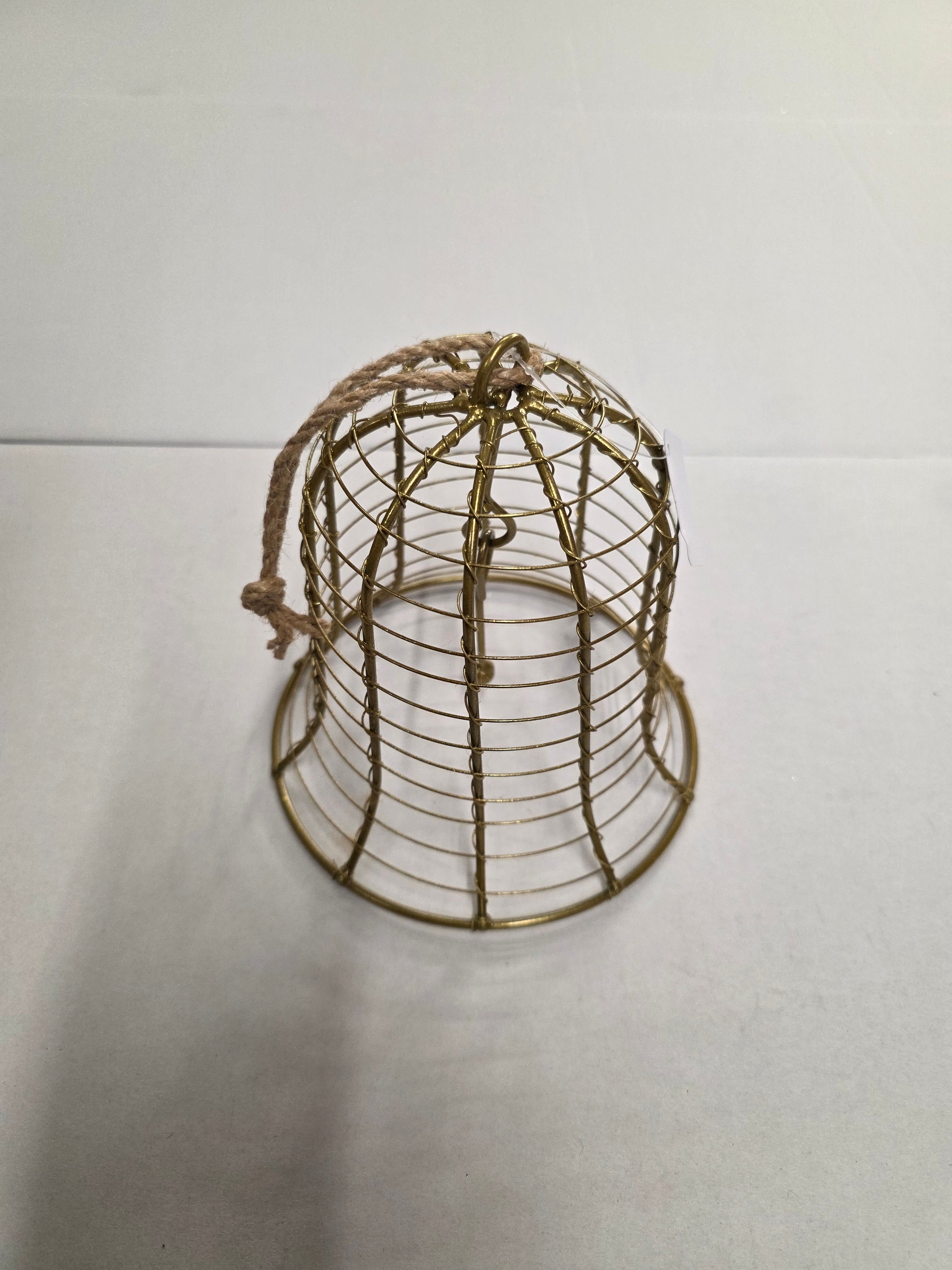 Metal Hanging Bell Gold 24x28cm