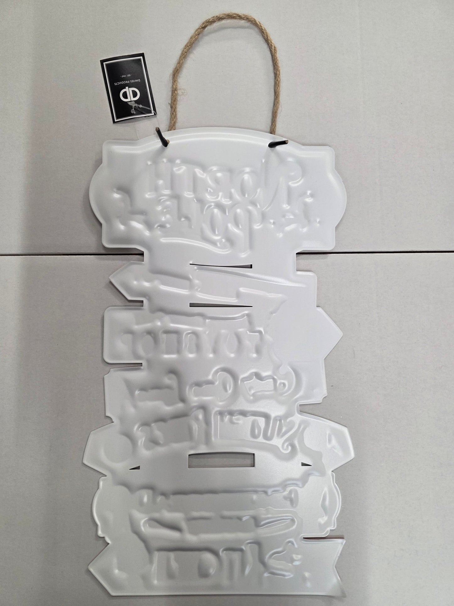 North Pole Directions Sign Metal 40x23cm