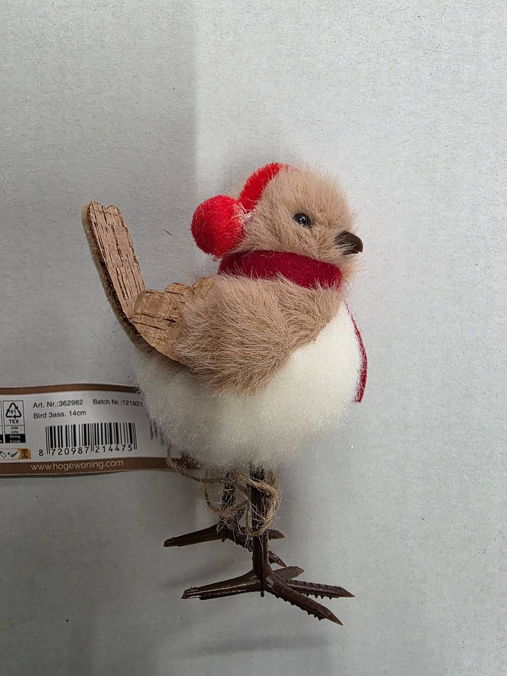 Robin Bird Christmas Assorted 14cm (PACK OF 3)