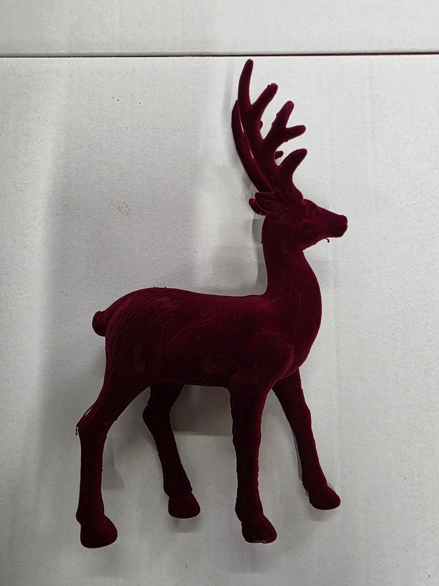 Standing Flock Deer Deep Red 21x13cm