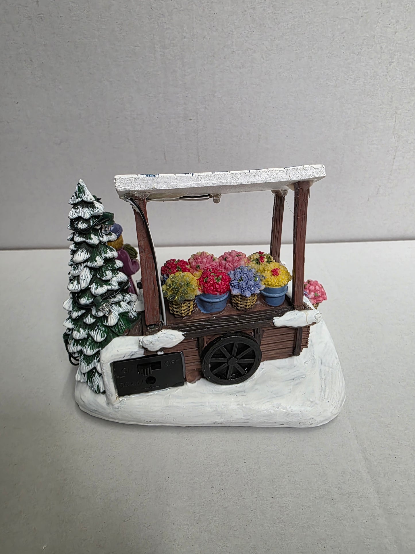 Santaville Cart L E D Polyresin 14cm