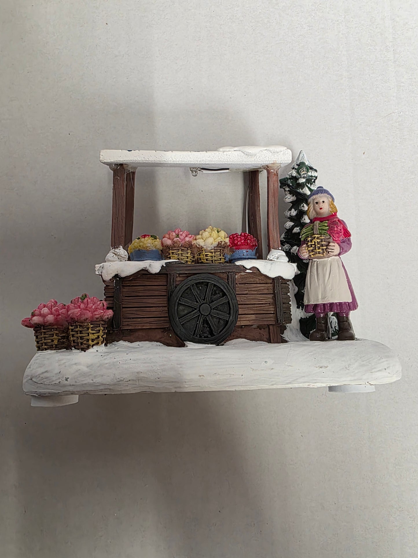 Santaville Cart L E D Polyresin 14cm