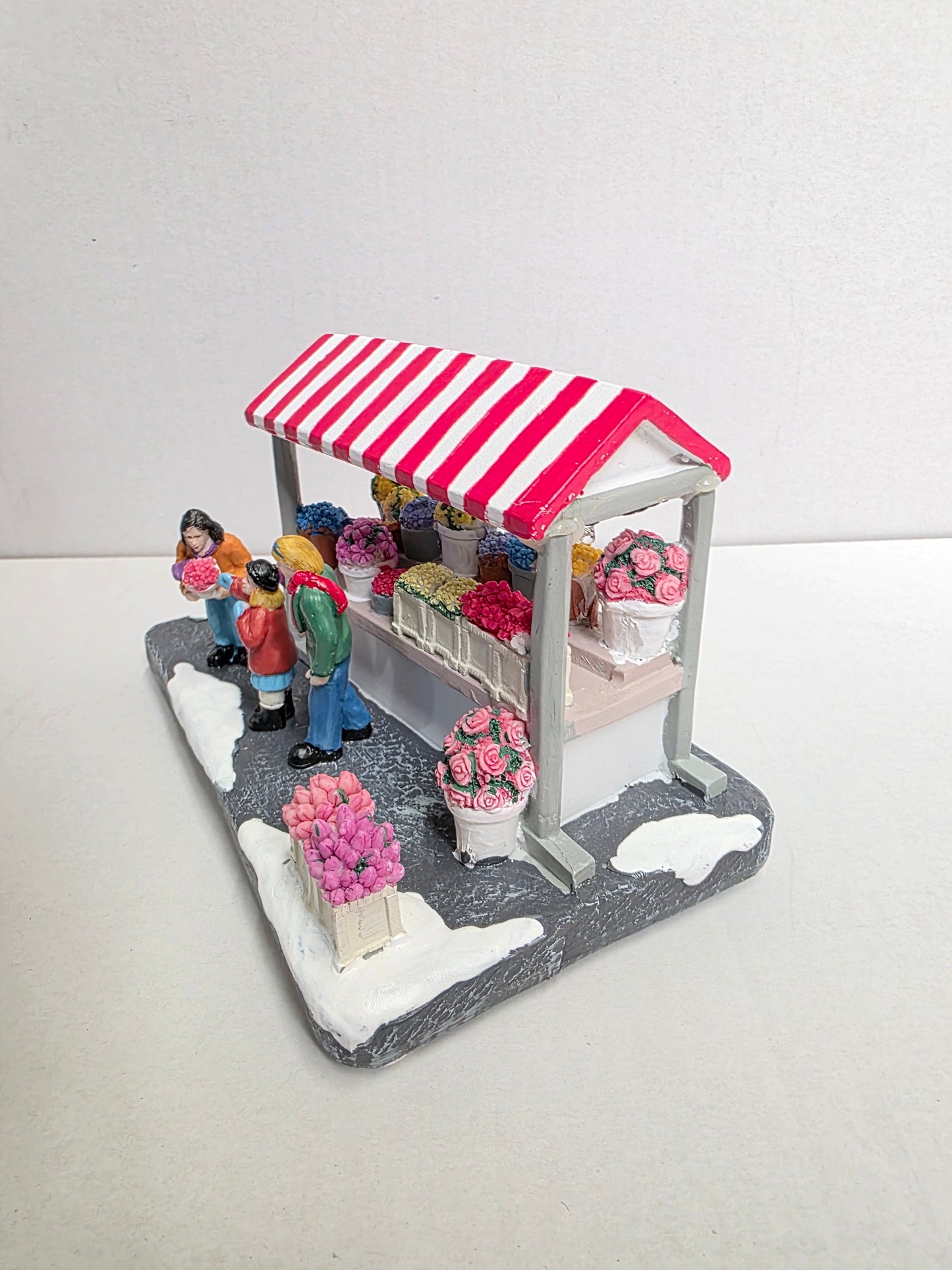 Flower Market Stall L E D Polyresin 19cm